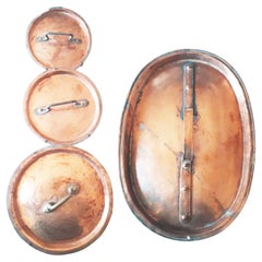 Antique French Copper Pot Lids to Decorate Your Kitchen Wall 19th Century Lot 4