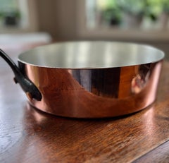 Antique French Copper Sauteuse - Retinned and Polished