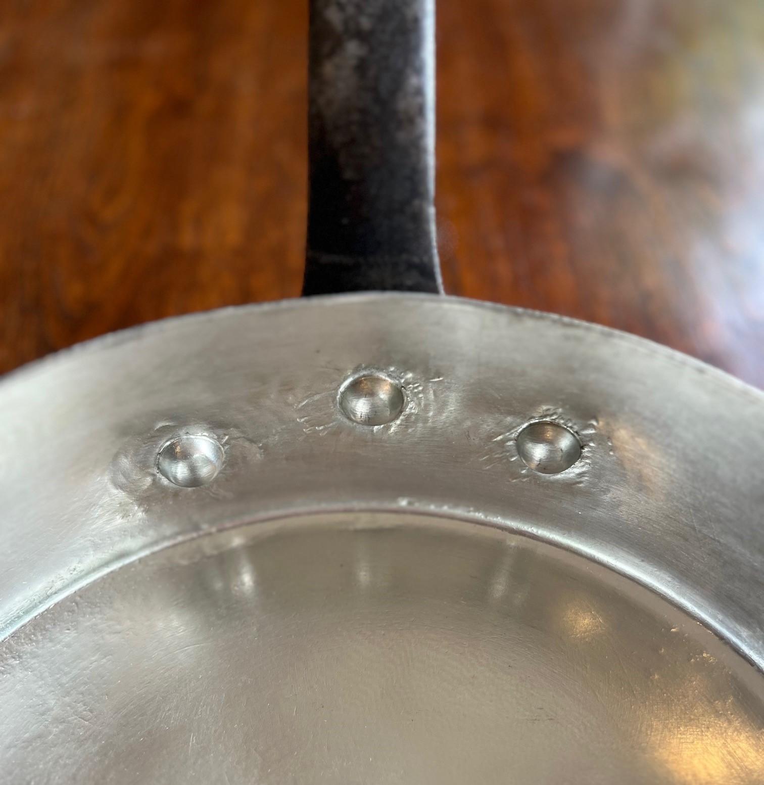 Antique French Copper Sauteuse - Retinned and Polished 1
