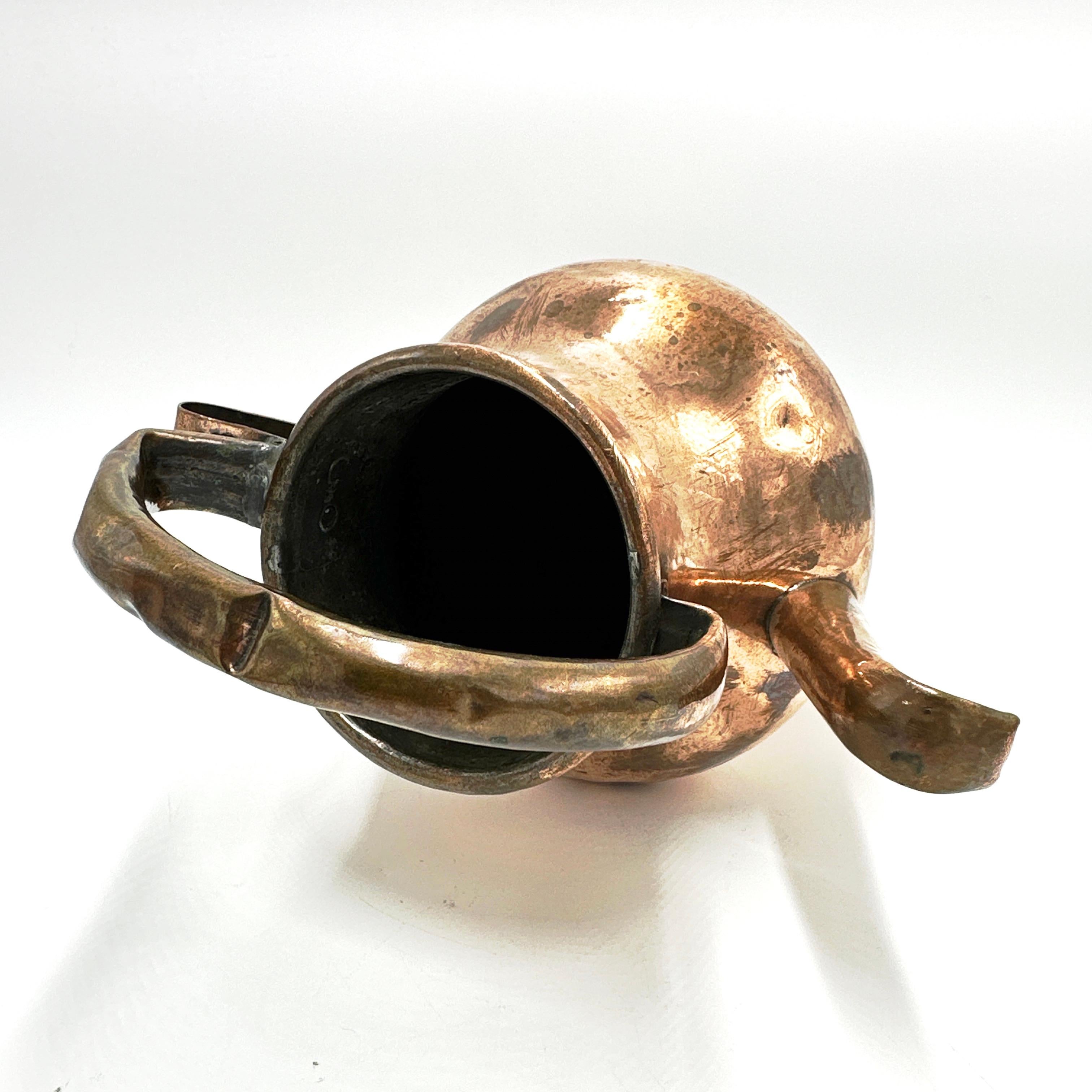 Antike französische Kupfer-Wasserdose aus Kupfer im Zustand „Gut“ im Angebot in Victoria, BC