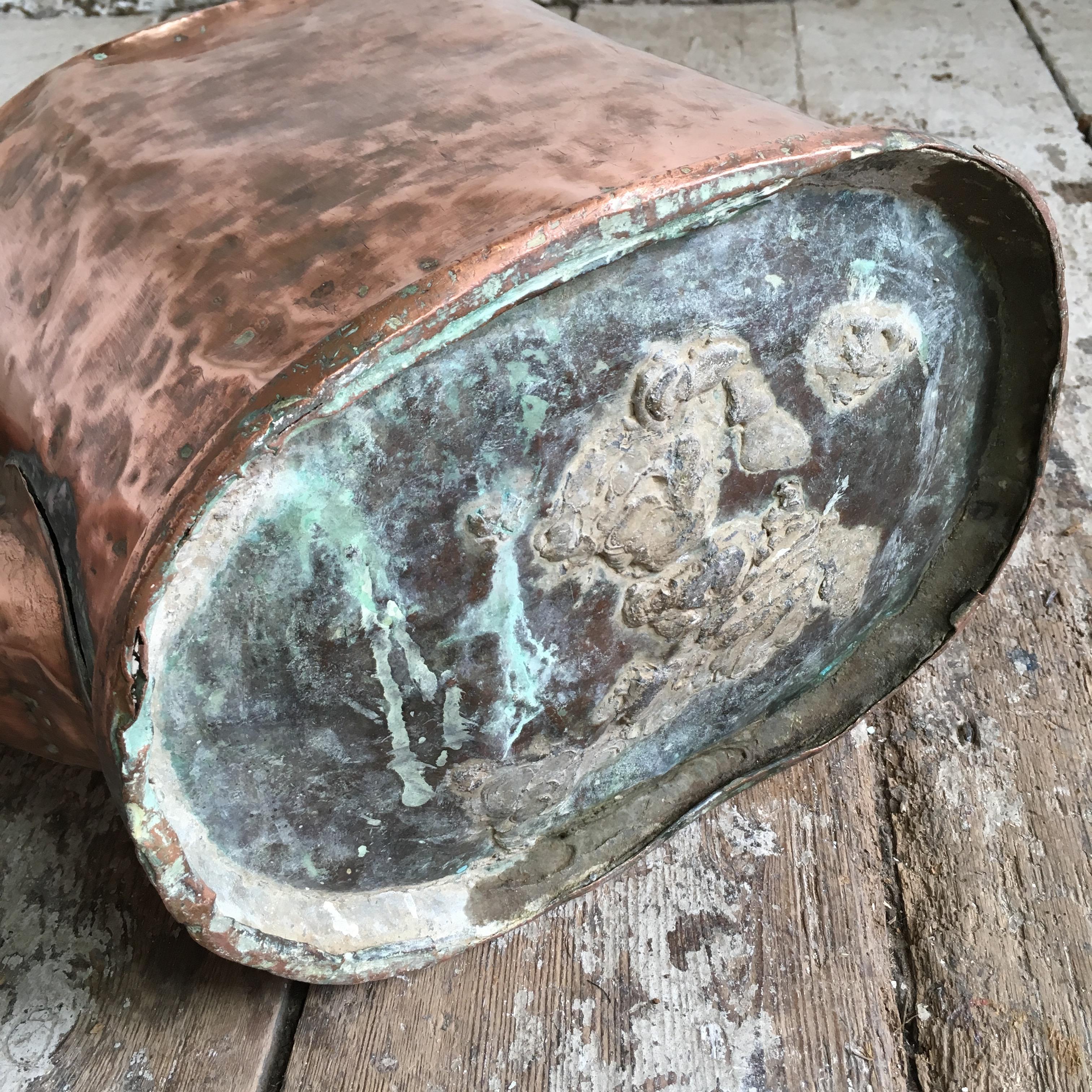 Antique French Copper Watering Can In Good Condition In Hastings, GB