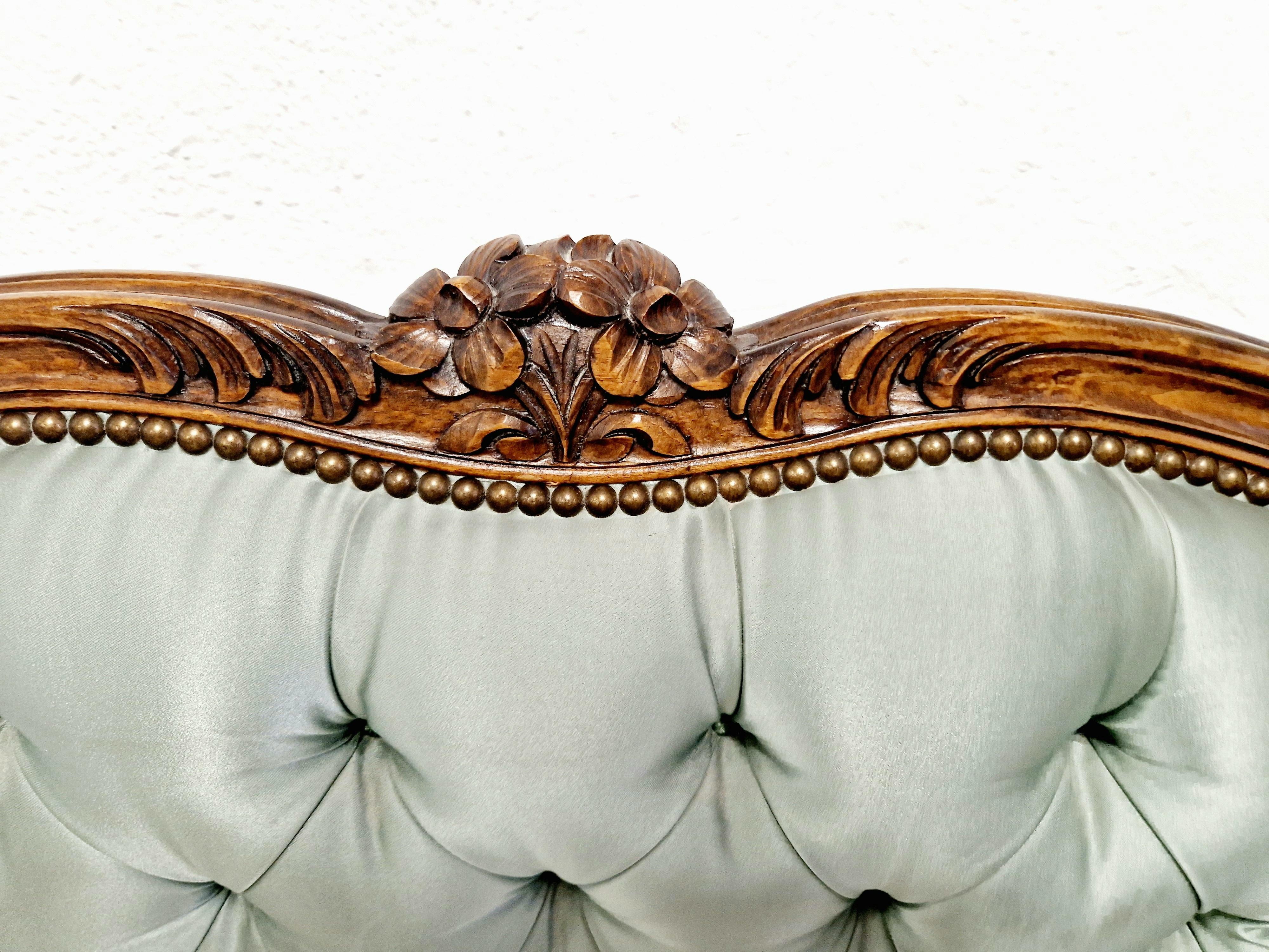 Varnished Antique French Corbeille Bed Full Size