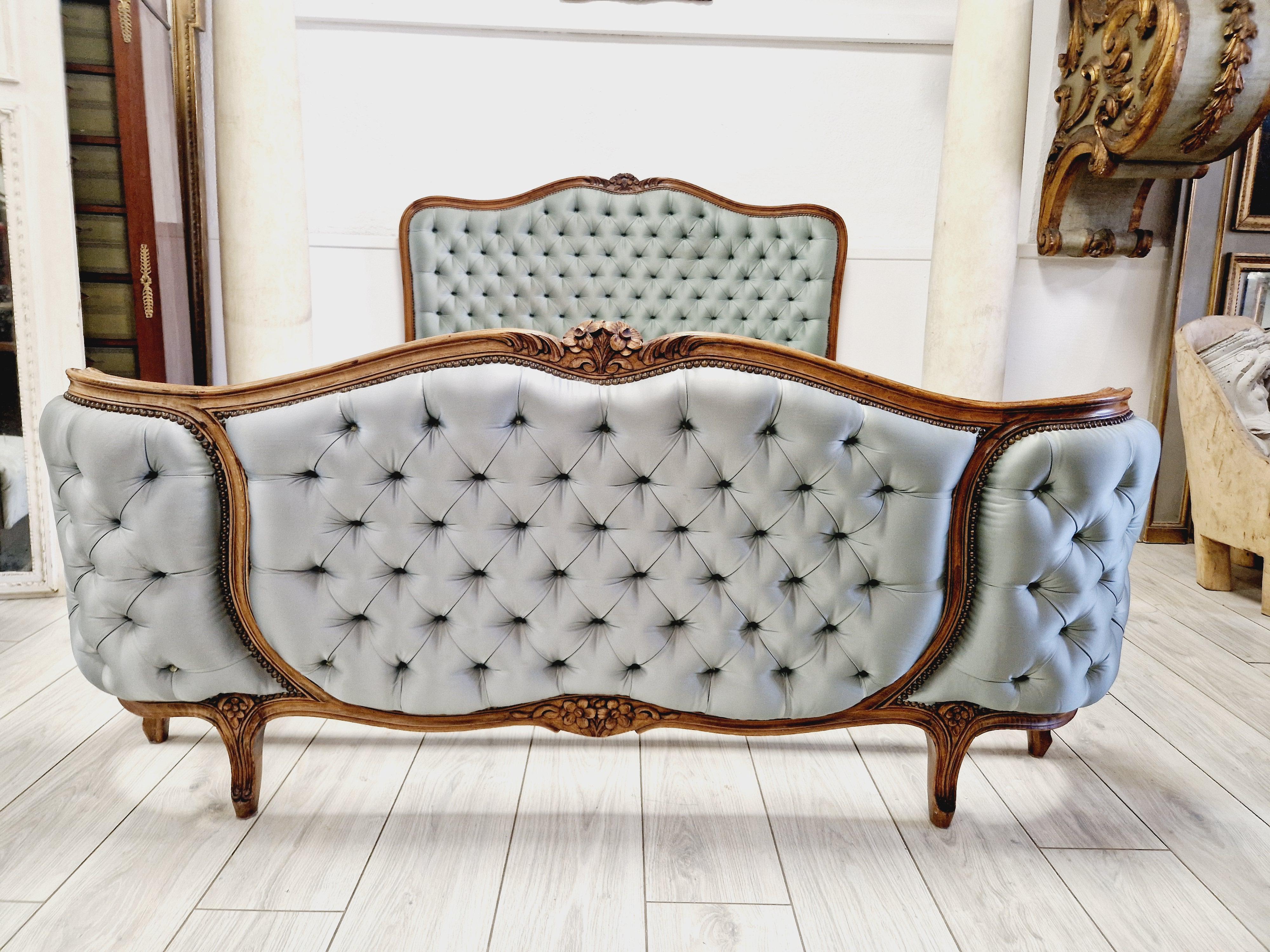 Antique French Corbeille Bed Full Size In Good Condition In Buxton, GB