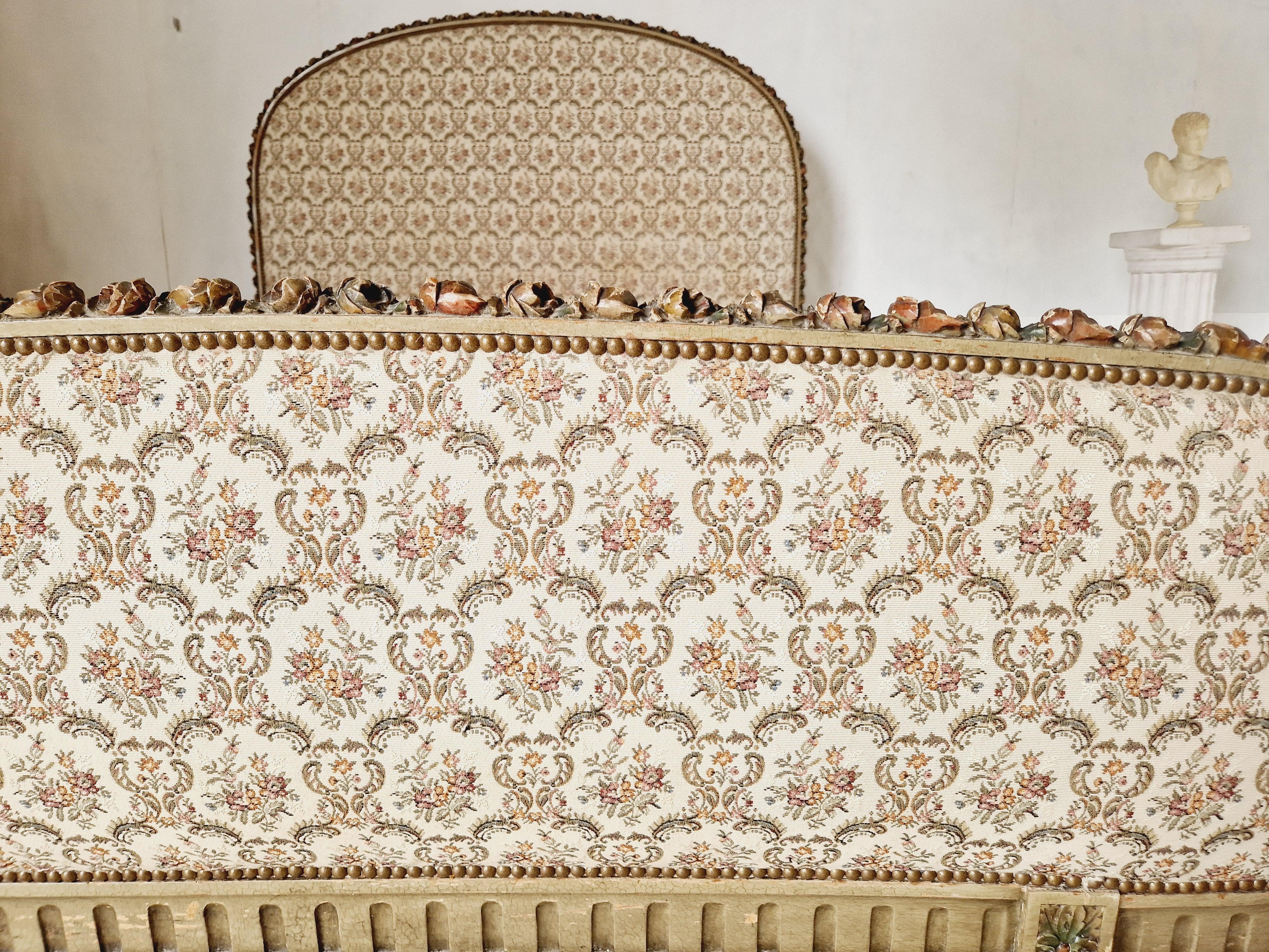 Antikes französisches Corbeille-Bett im Louis-XVI-Stil im Angebot 2