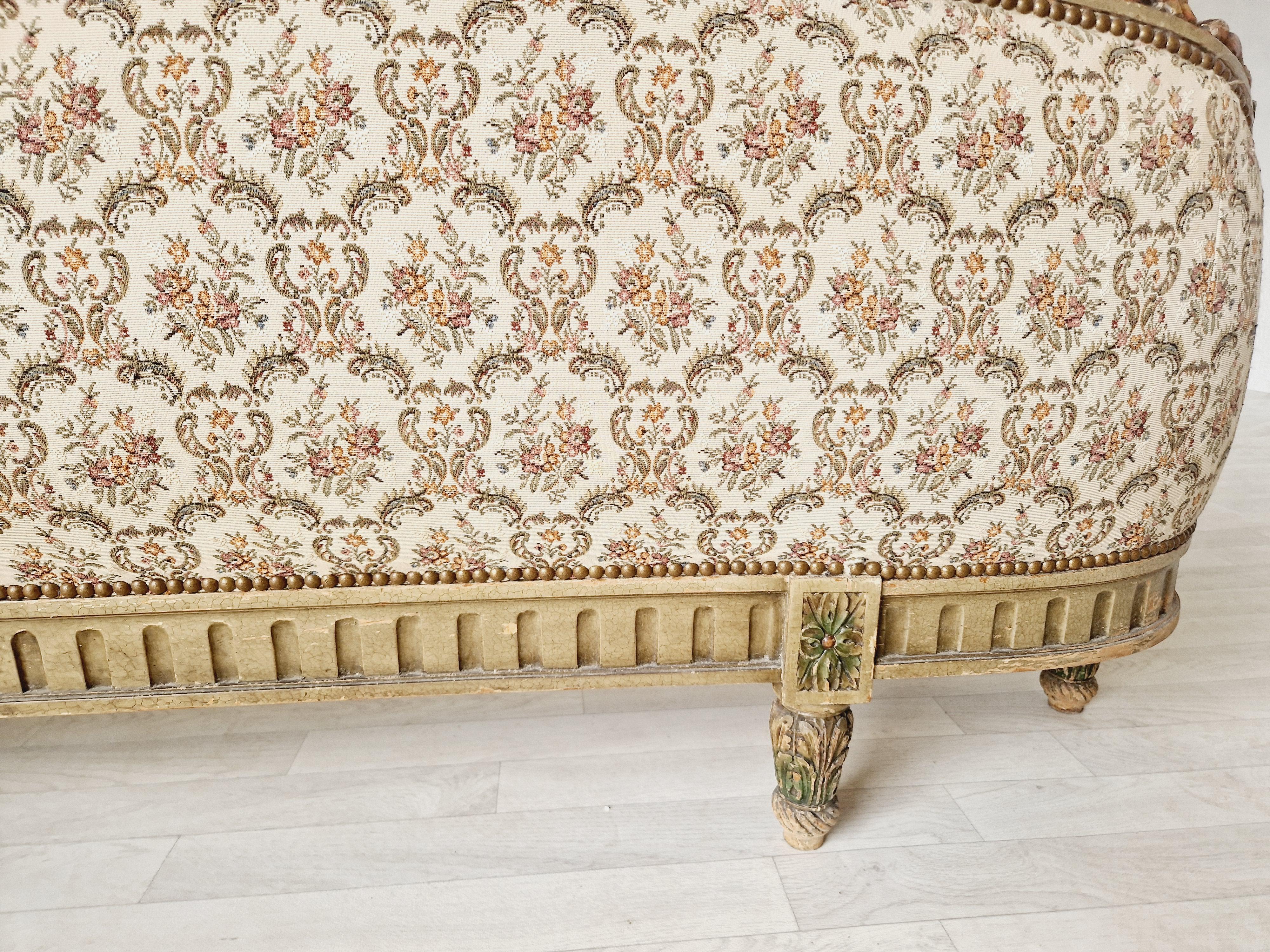 Antikes französisches Corbeille-Bett im Louis-XVI-Stil im Angebot 3