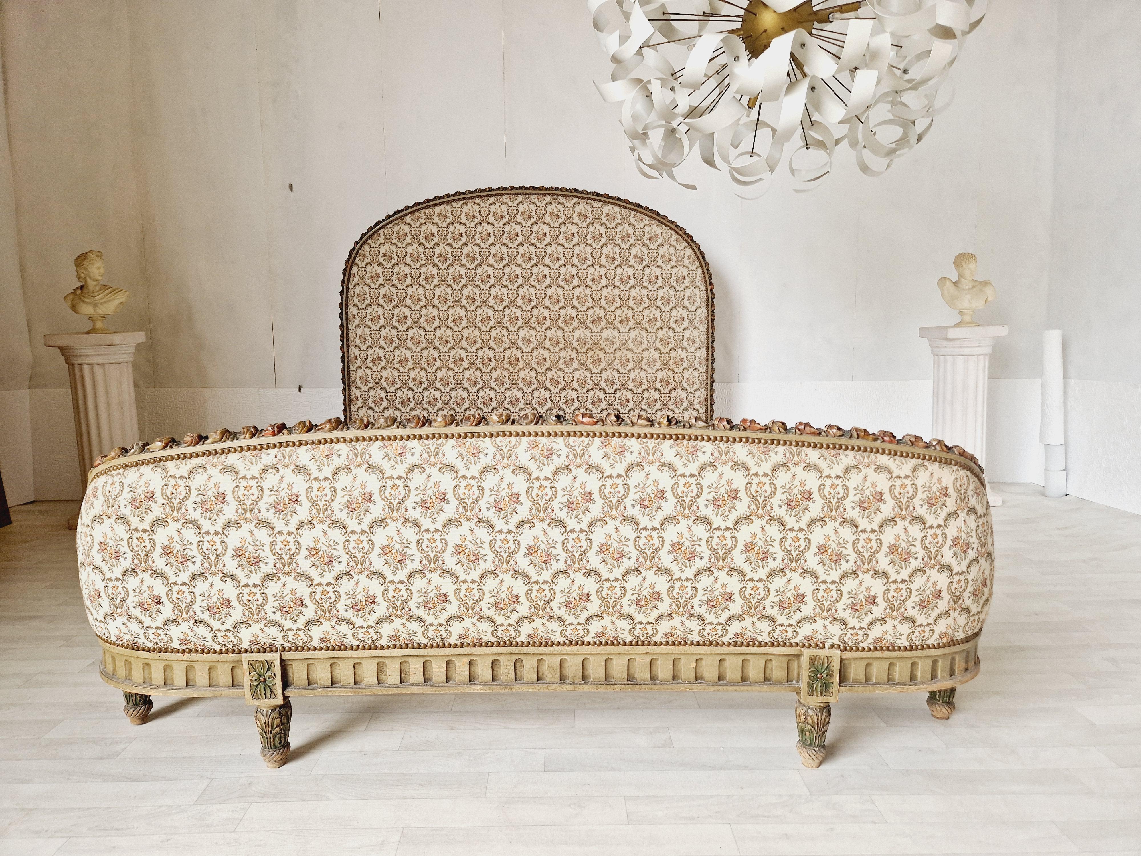Antikes französisches Corbeille-Bett im Louis-XVI-Stil im Angebot 4