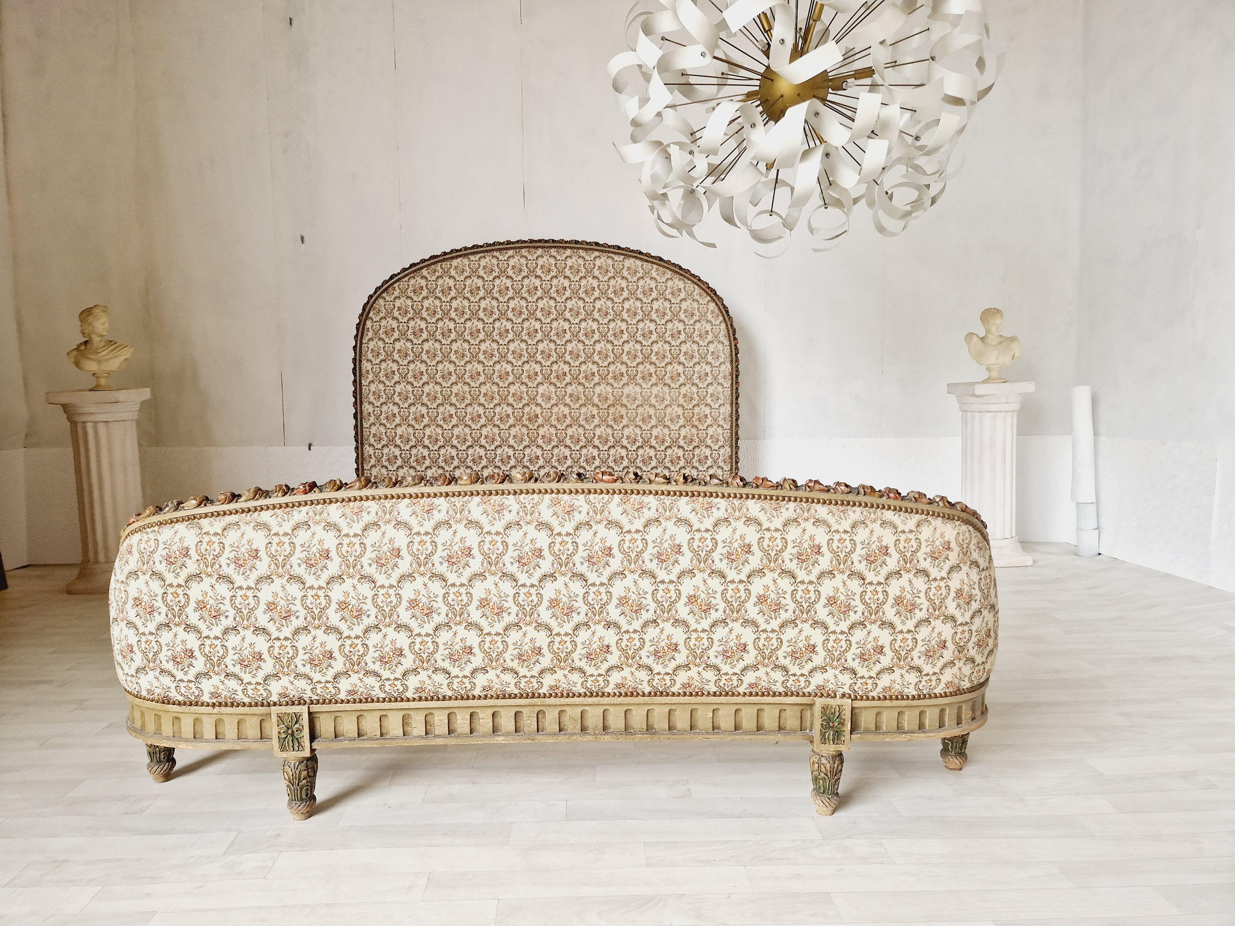 Antikes französisches Corbeille-Bett im Louis-XVI-Stil im Angebot 5