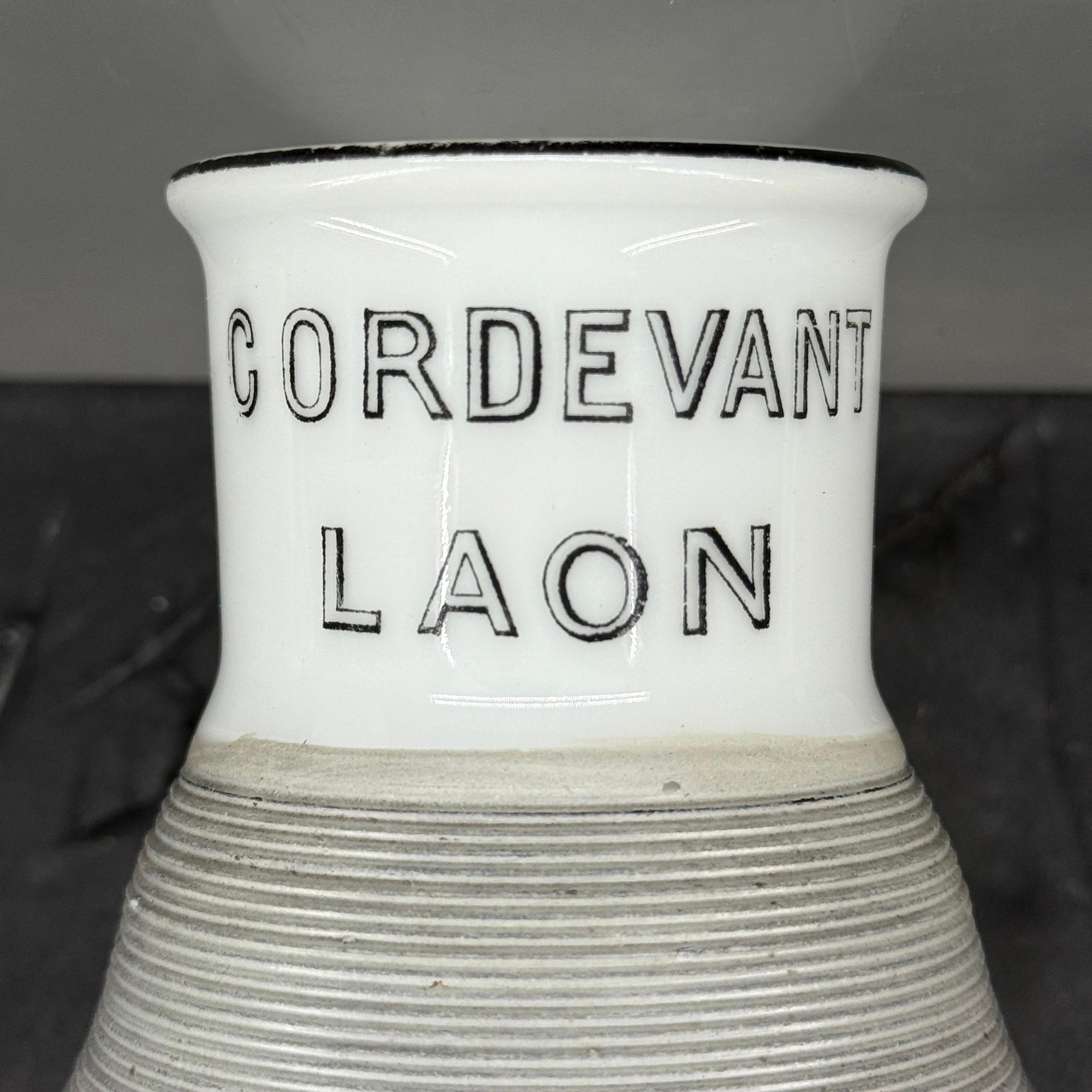 Antique French CORDEVANT LAON Match Holder With Striker For Sale 5