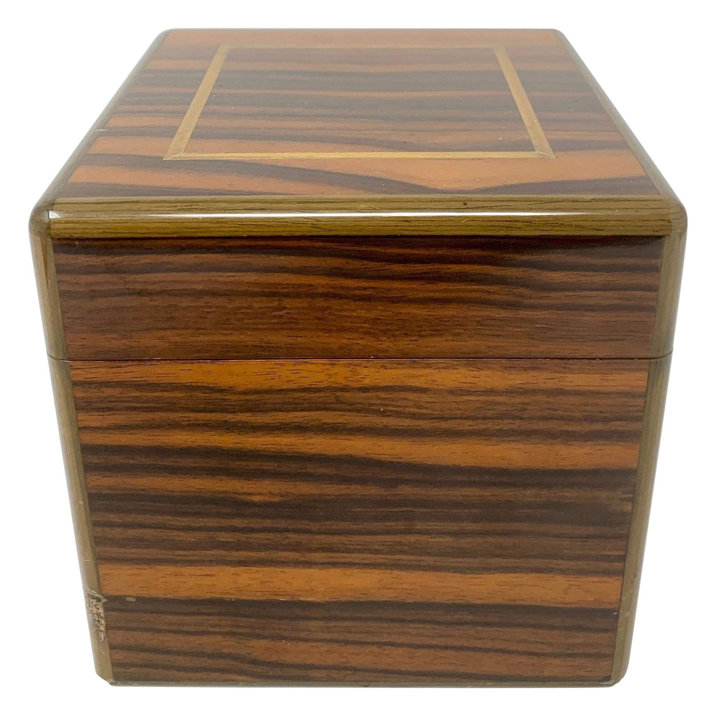 Antique French Coromandel Wood Humidor Made by Dunhill