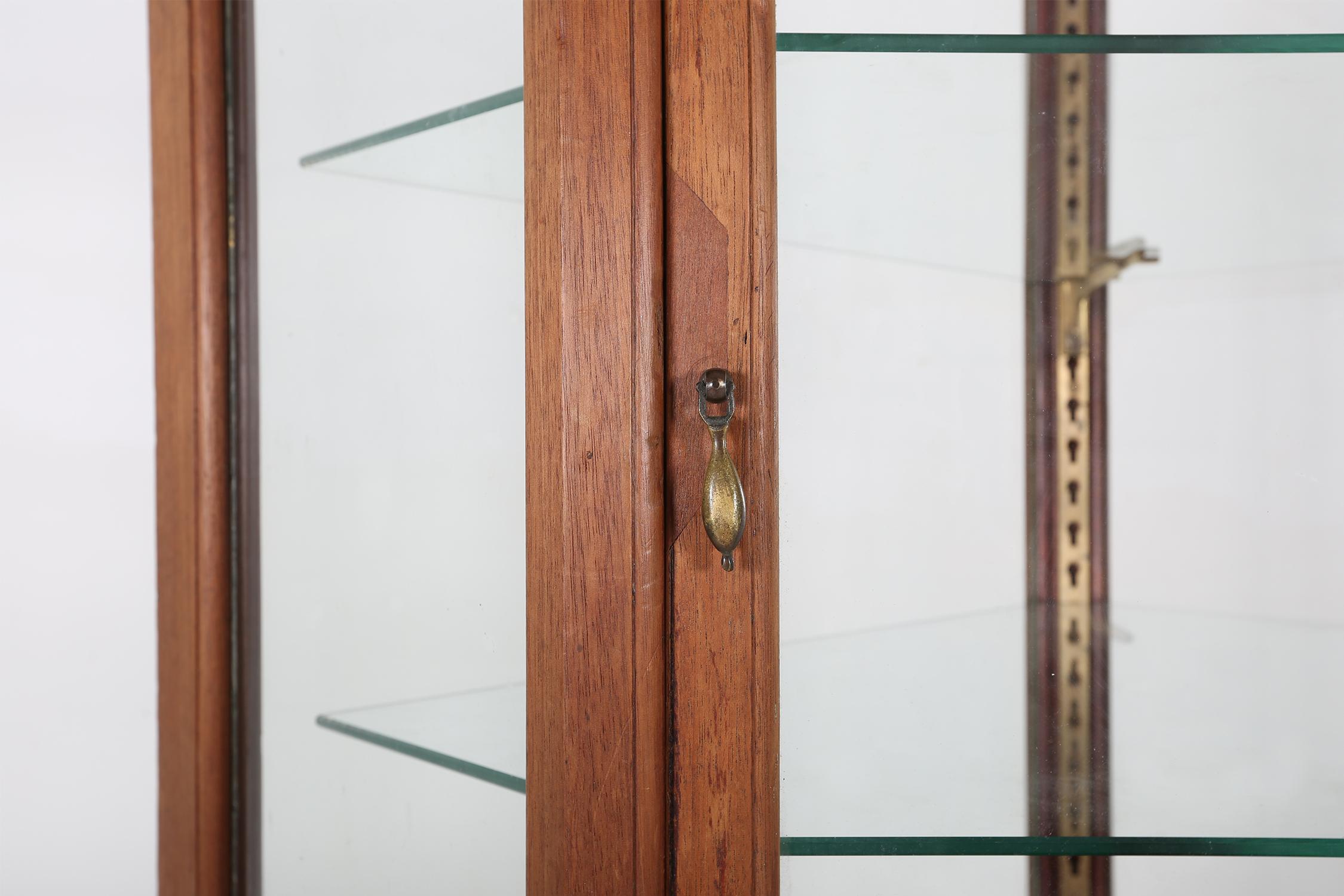 Antique French counter display case in oak, ca. 1900 3