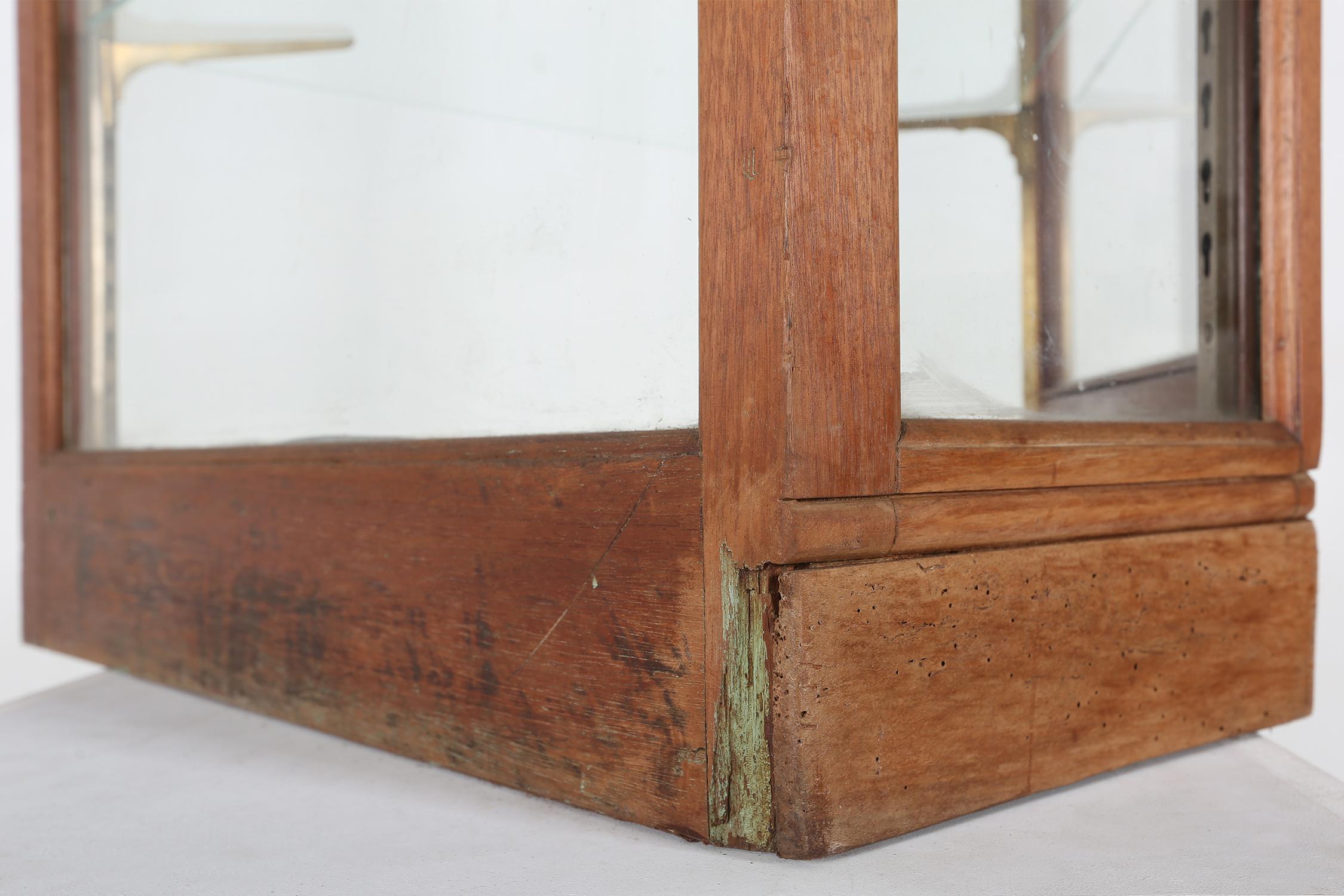 Antique French counter display case in oak, ca. 1900 9