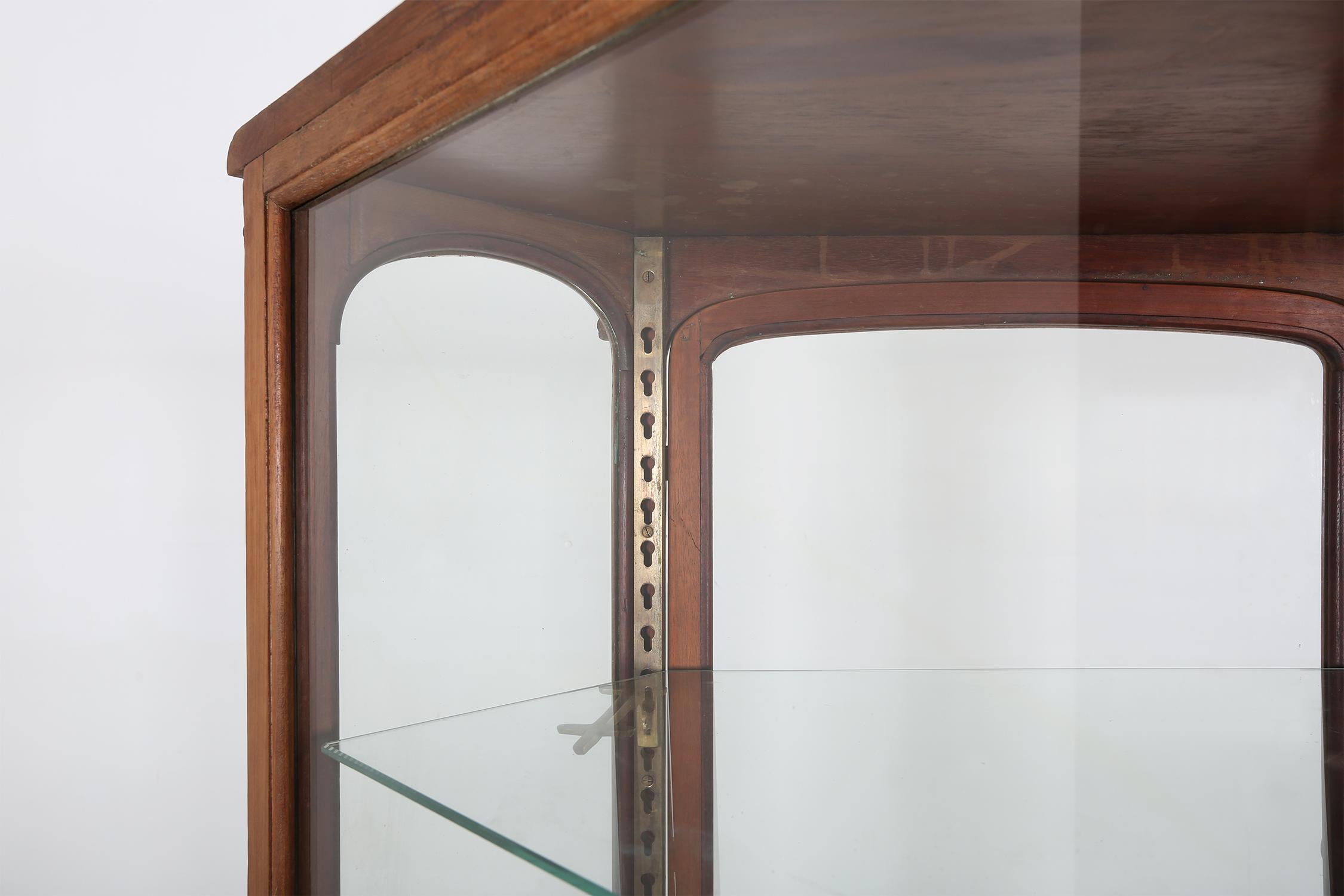 Antique French counter display case in oak, ca. 1900 10