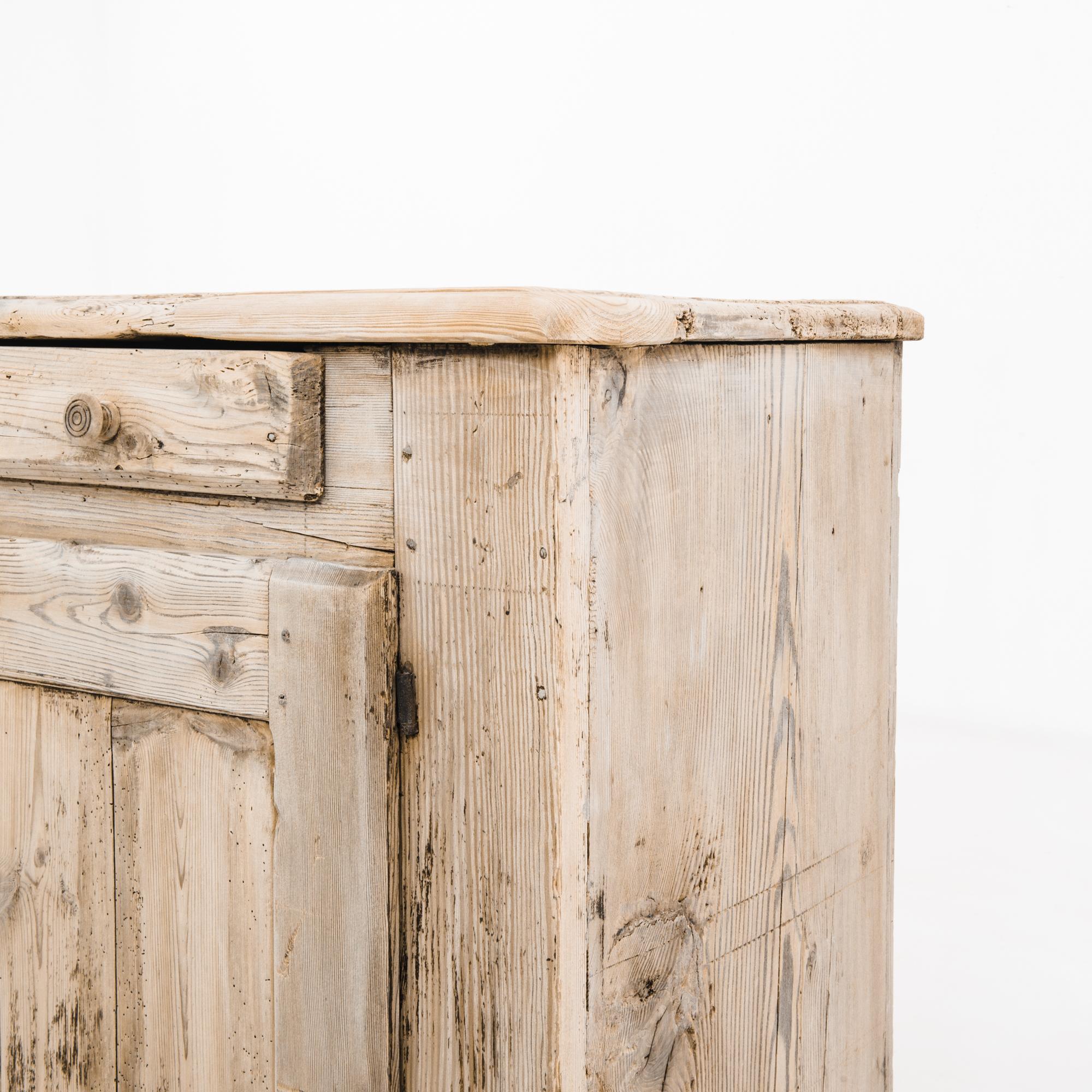 Antique French Country Bleached Oak Buffet 1