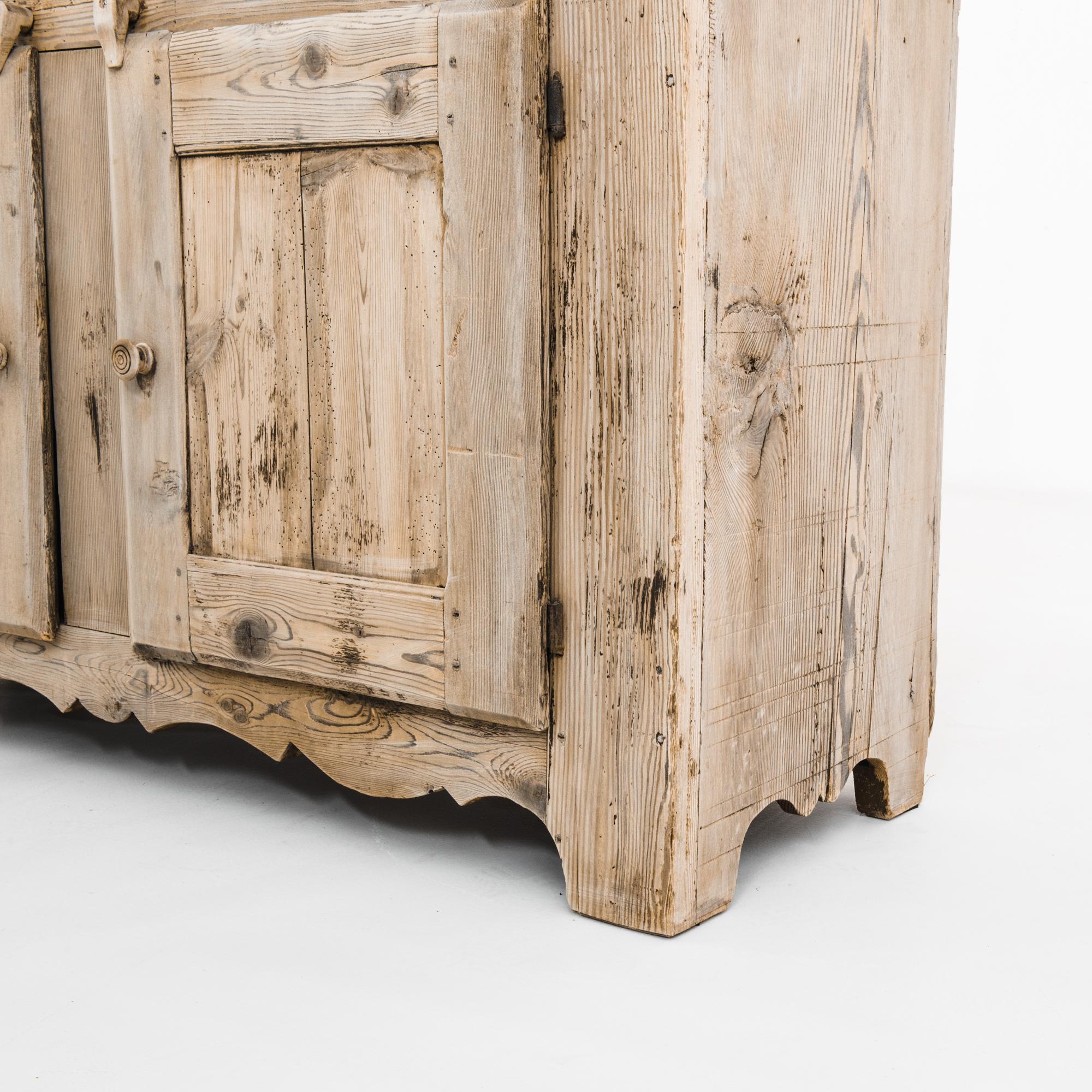 Antique French Country Bleached Oak Buffet 3