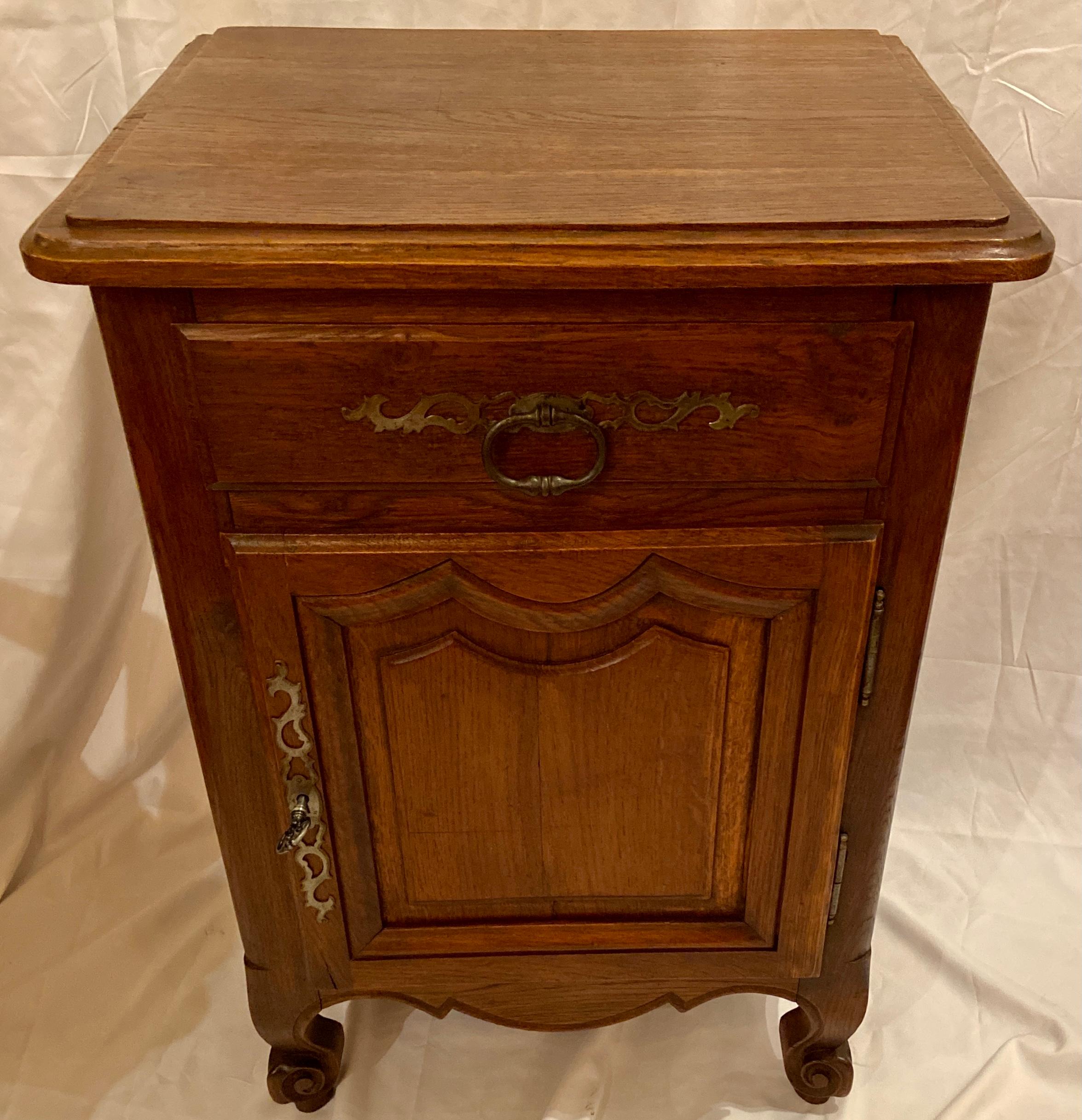 Antique French Country carved oak cabinet, Circa 1910-1920.