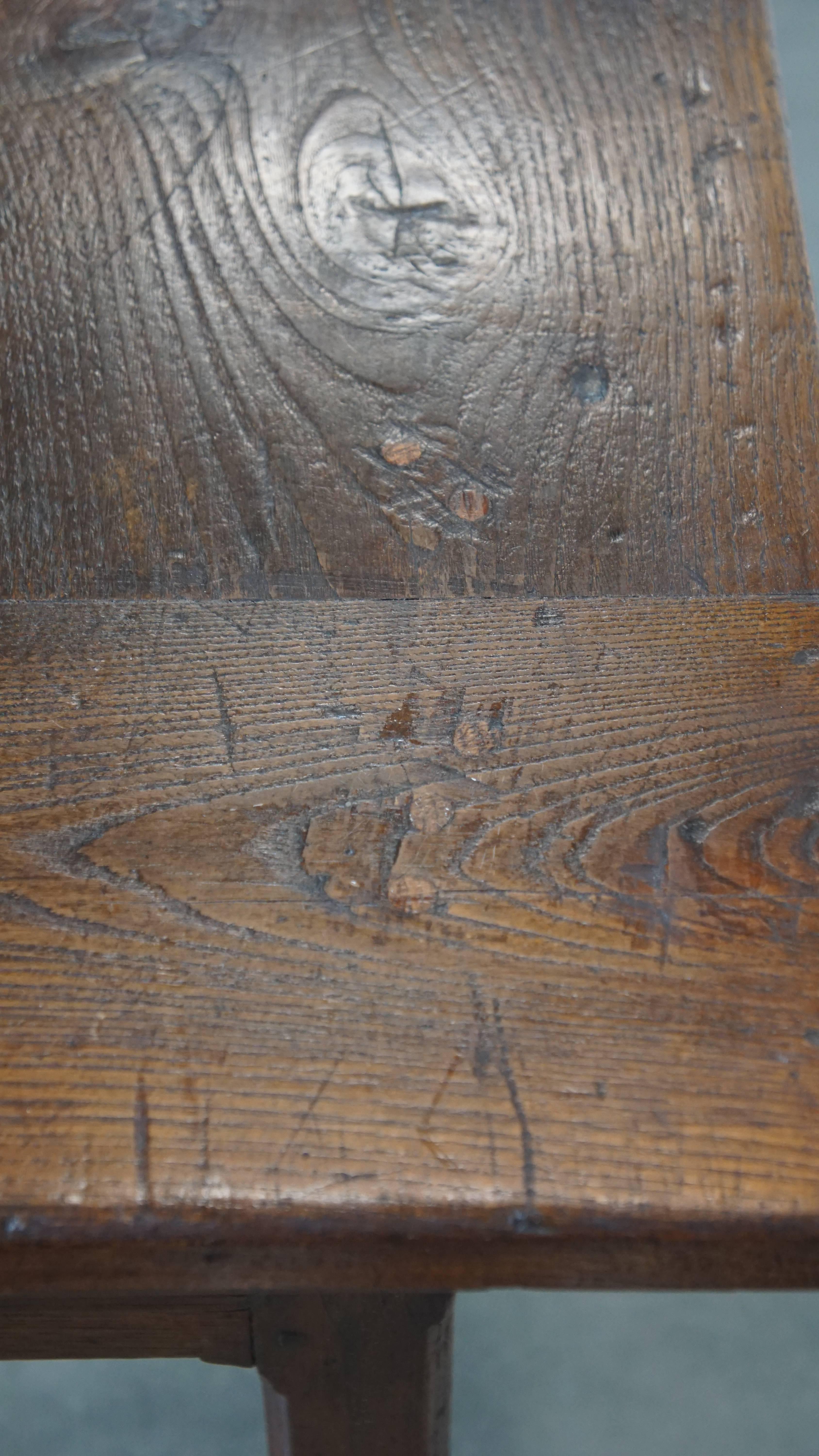 Table de salle à manger en châtaignier, Antique French Country, début du 19ème siècle en vente 6