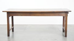 Antique French Country Chestnut Dining Table, Early 19th Century