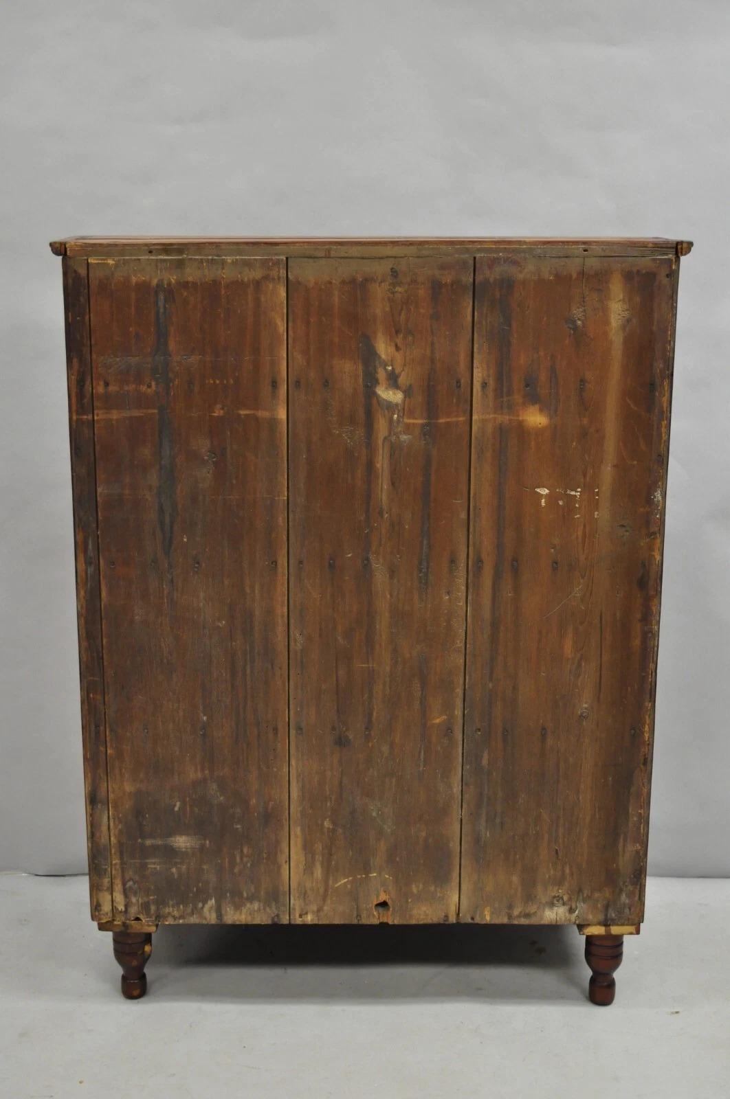 Antique French Land Kolonial Kiefer Holz 50