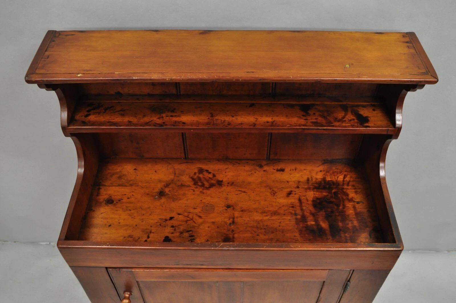 Antique French Land Kolonial Kiefer Holz 50