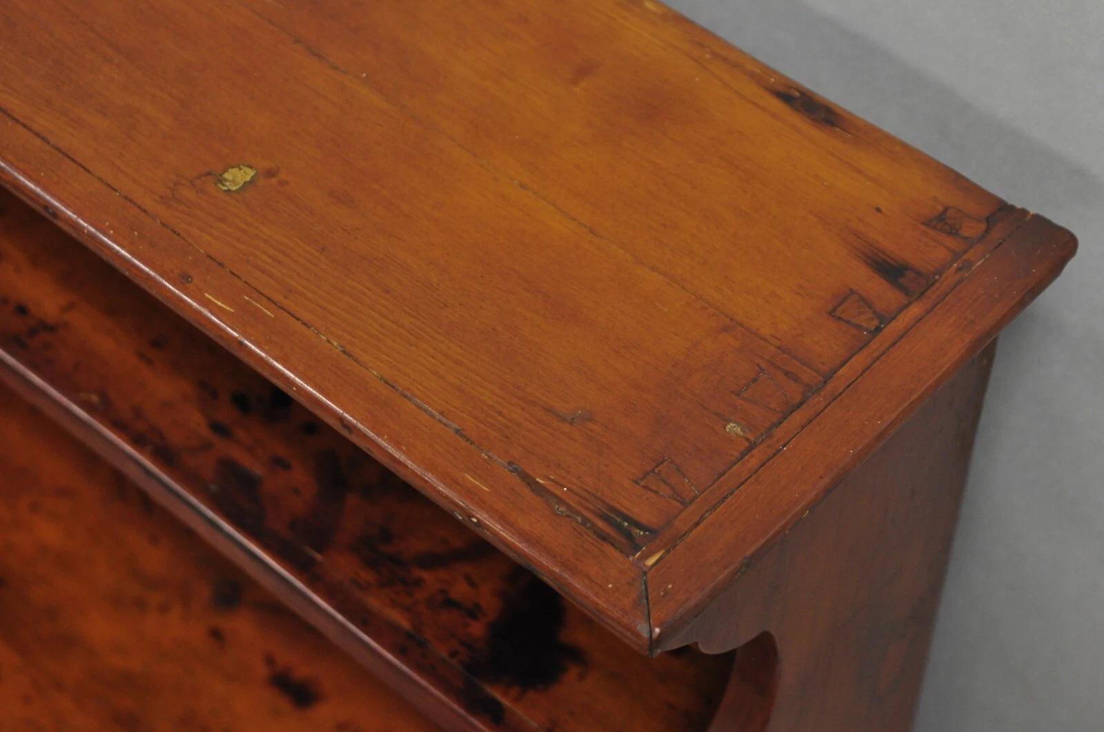 Antique French Land Kolonial Kiefer Holz 50