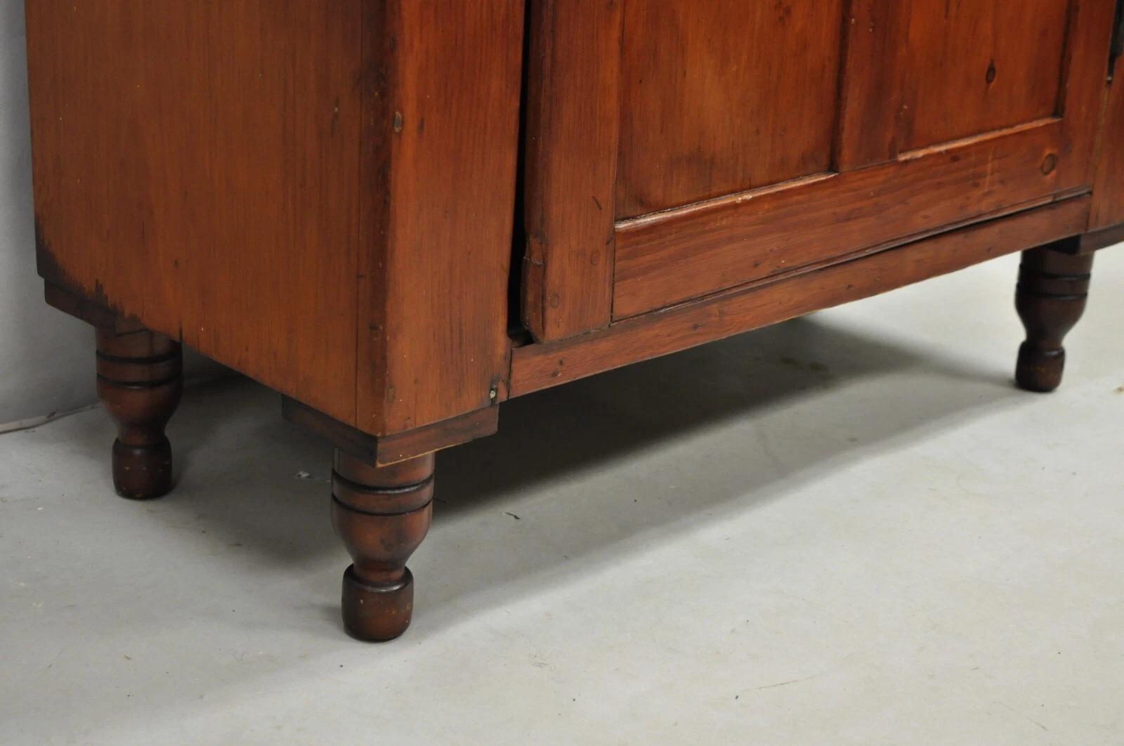 Antique French Land Kolonial Kiefer Holz 50