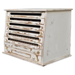 Antique French Country Distress Painted Sewing Thread Spool Chest Gabinete