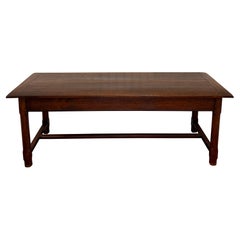 Used French Country Farm Dining Table Farmhouse Baker's Table Drawer Oak