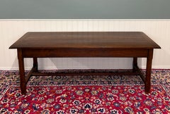 Antique French Country Farm Dining Table Farmhouse Baker's Table Drawer Oak