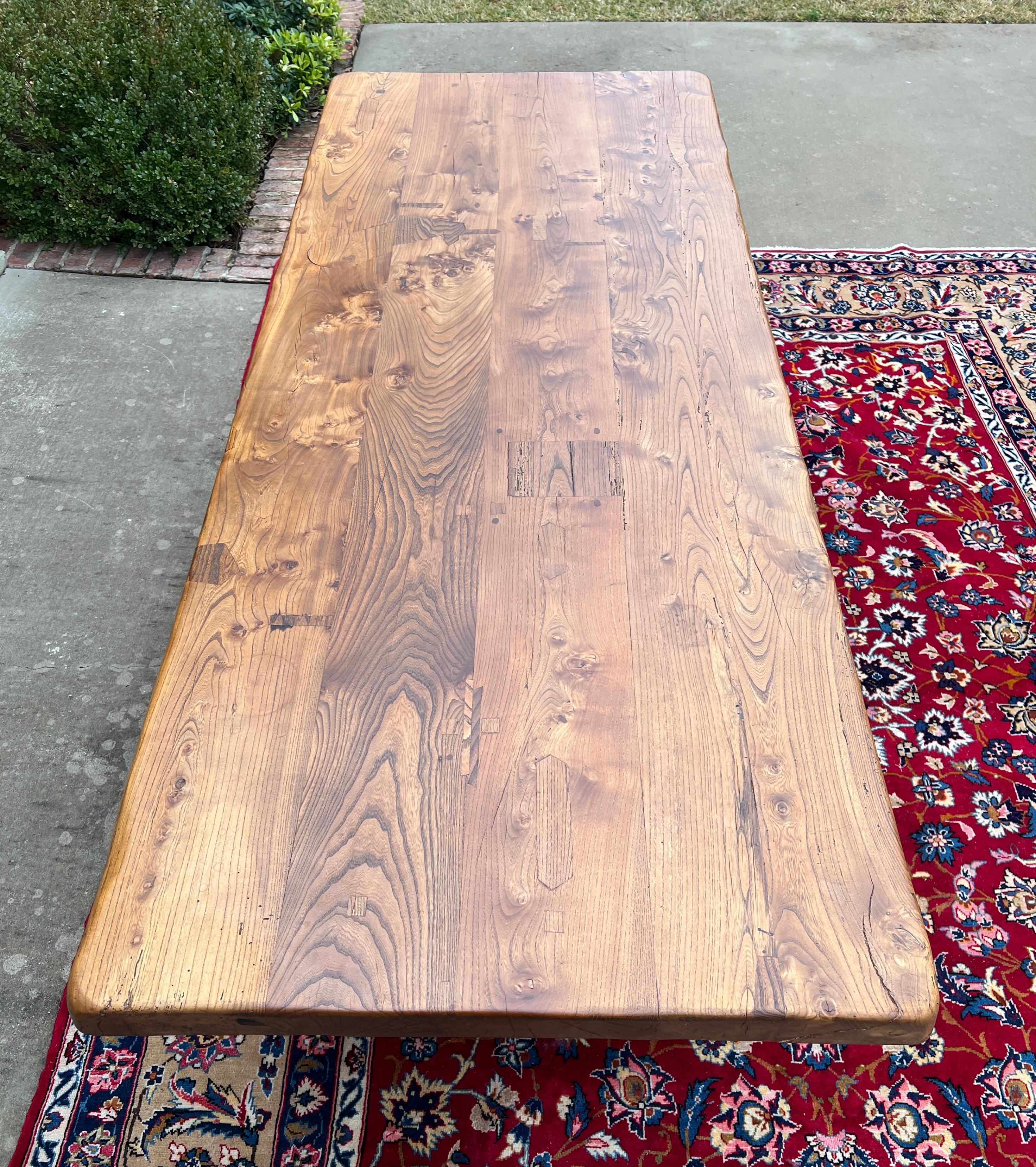 Ancienne table à manger de ferme française en chêne à double balustre, vers 1900-20 en vente 5