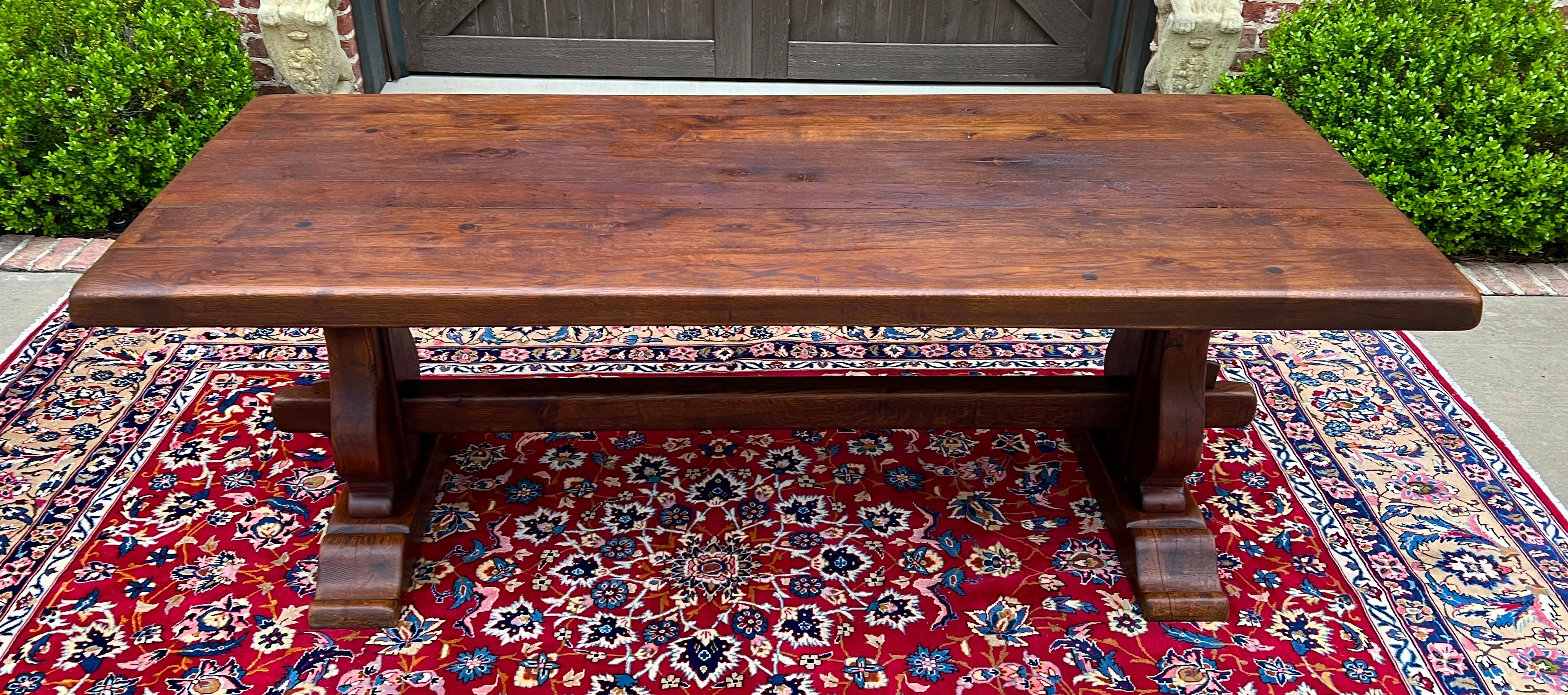 Antique French Country Farm Table Dining Table Farmhouse Desk Oak C. 1900 For Sale 13