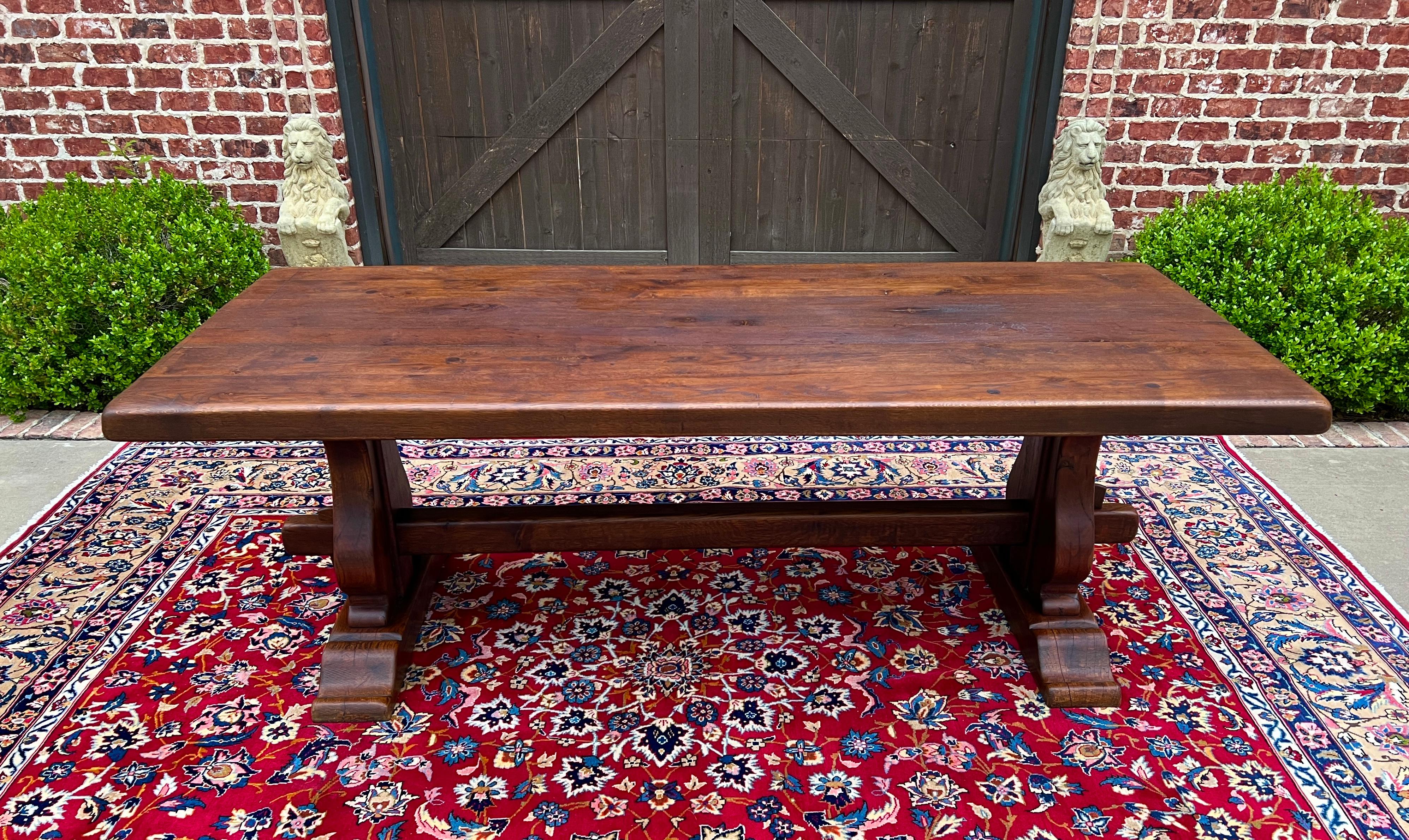Antique French Country Farm Table Dining Table Farmhouse Desk Oak C. 1900 For Sale 14