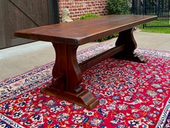 Antique French Country Farm Table Dining Table Farmhouse Desk Oak C. 1900