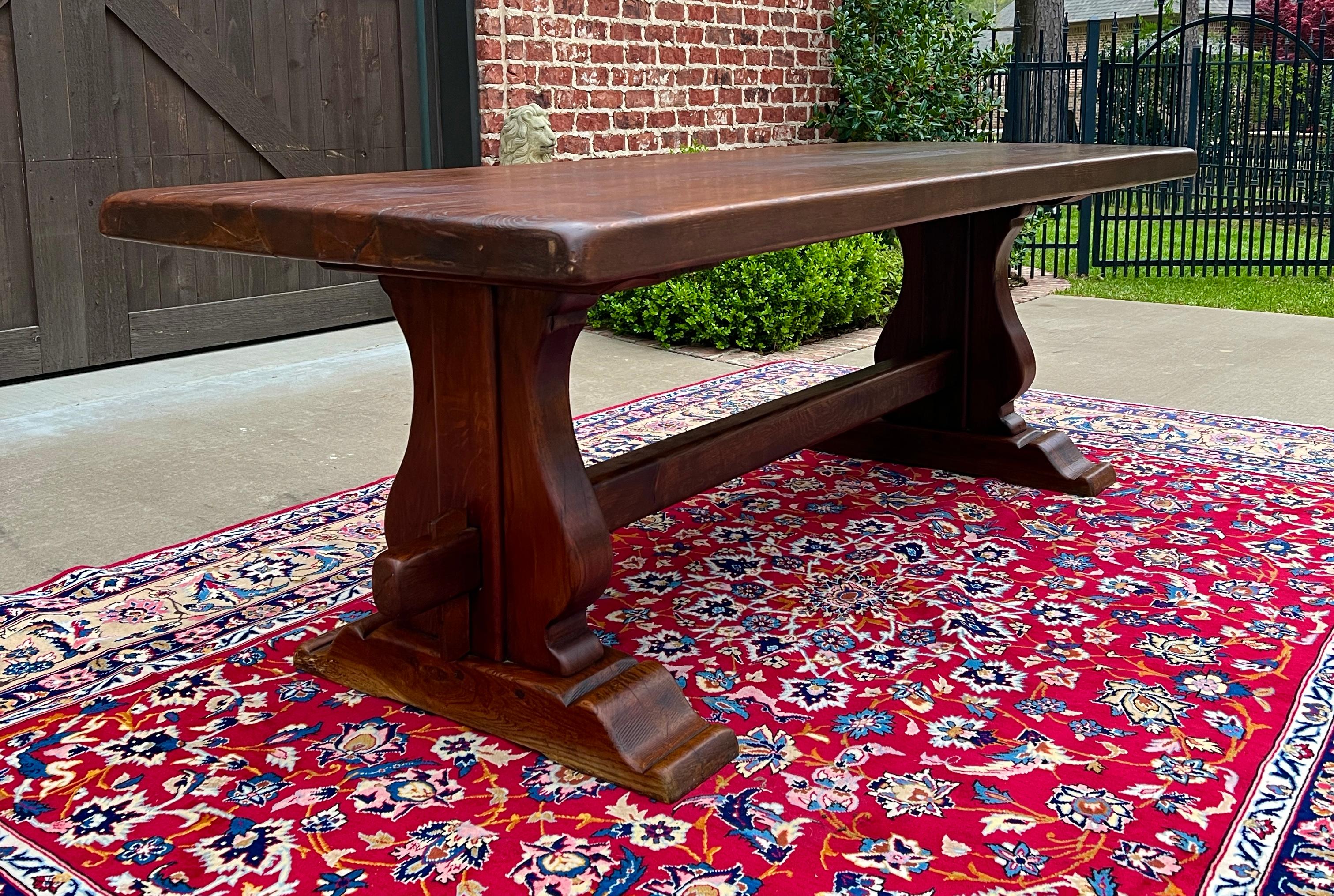 Antique French Country Farm Table Dining Table Farmhouse Desk Oak C. 1900 For Sale 15