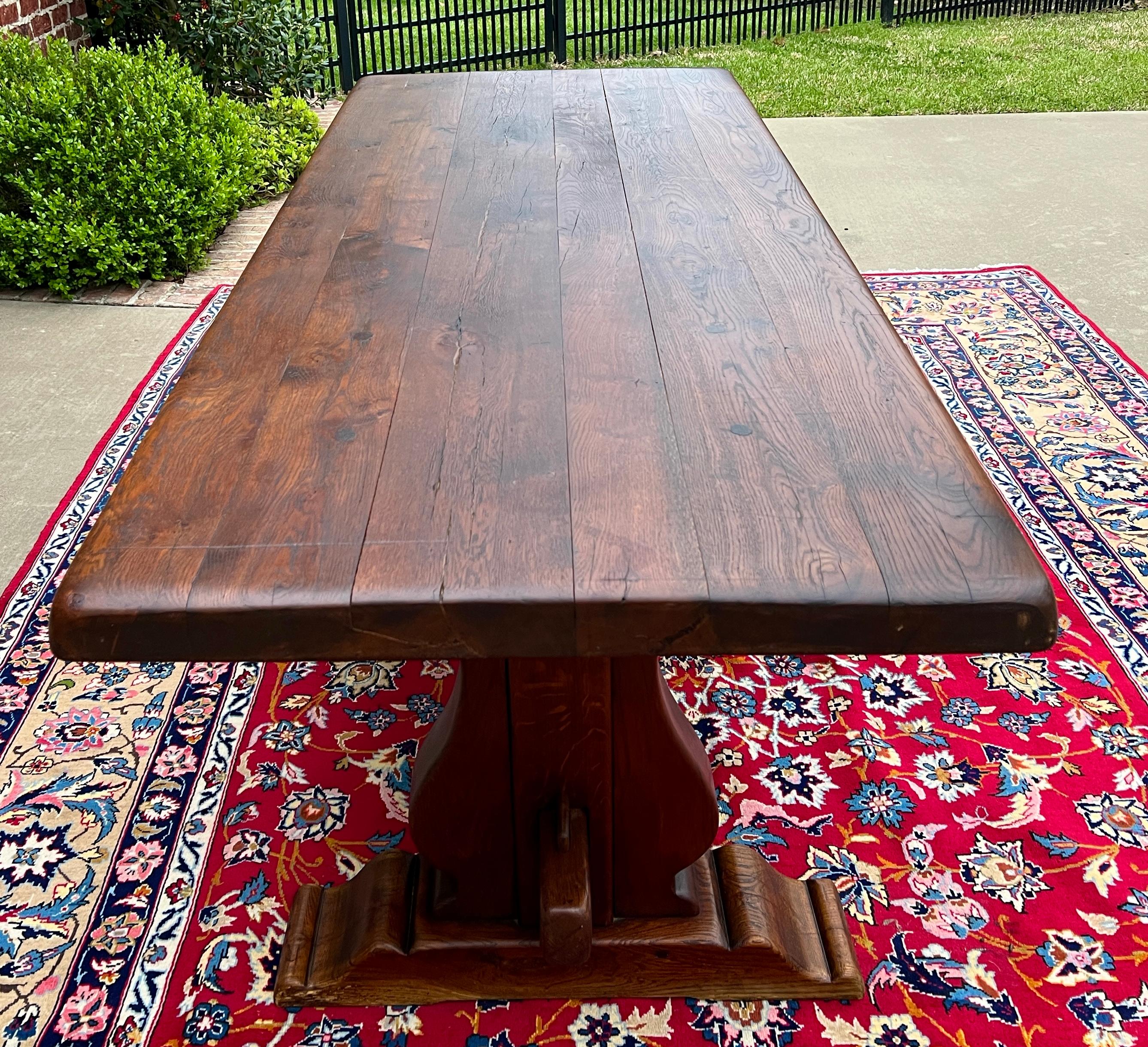 French Provincial Antique French Country Farm Table Dining Table Farmhouse Desk Oak C. 1900 For Sale