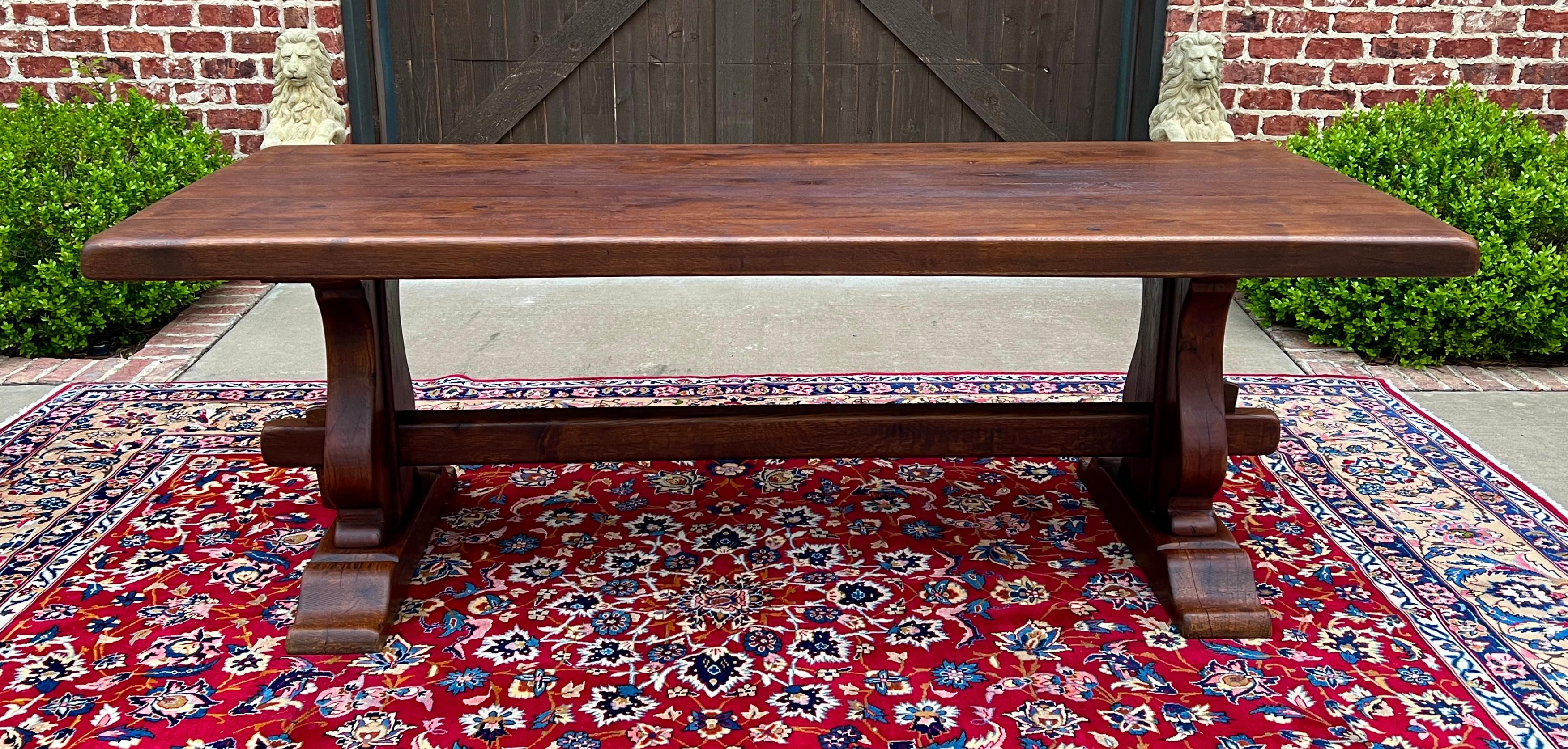 Antique French Country Farm Table Dining Table Farmhouse Desk Oak C. 1900 In Good Condition In Tyler, TX