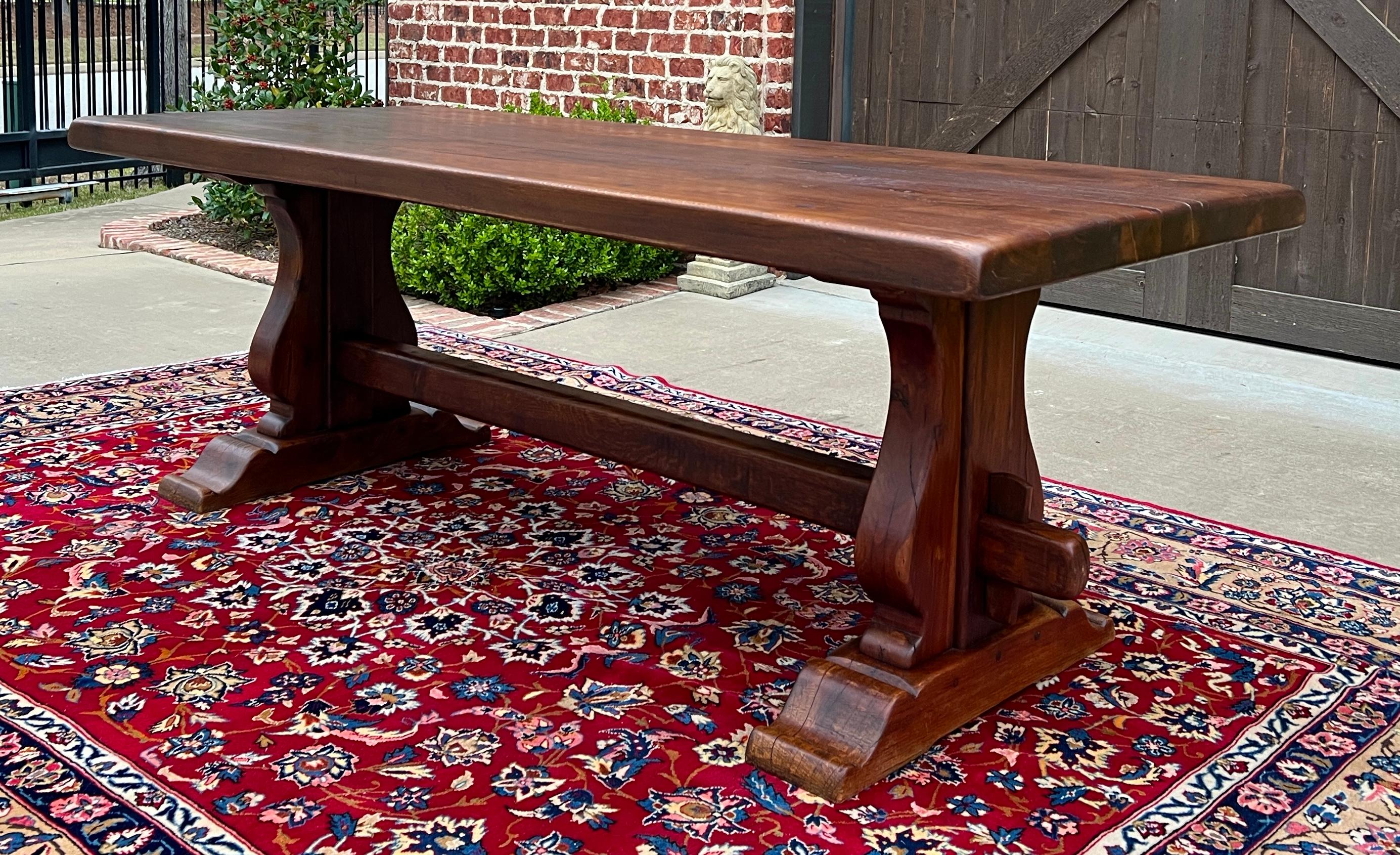 Early 20th Century Antique French Country Farm Table Dining Table Farmhouse Desk Oak C. 1900