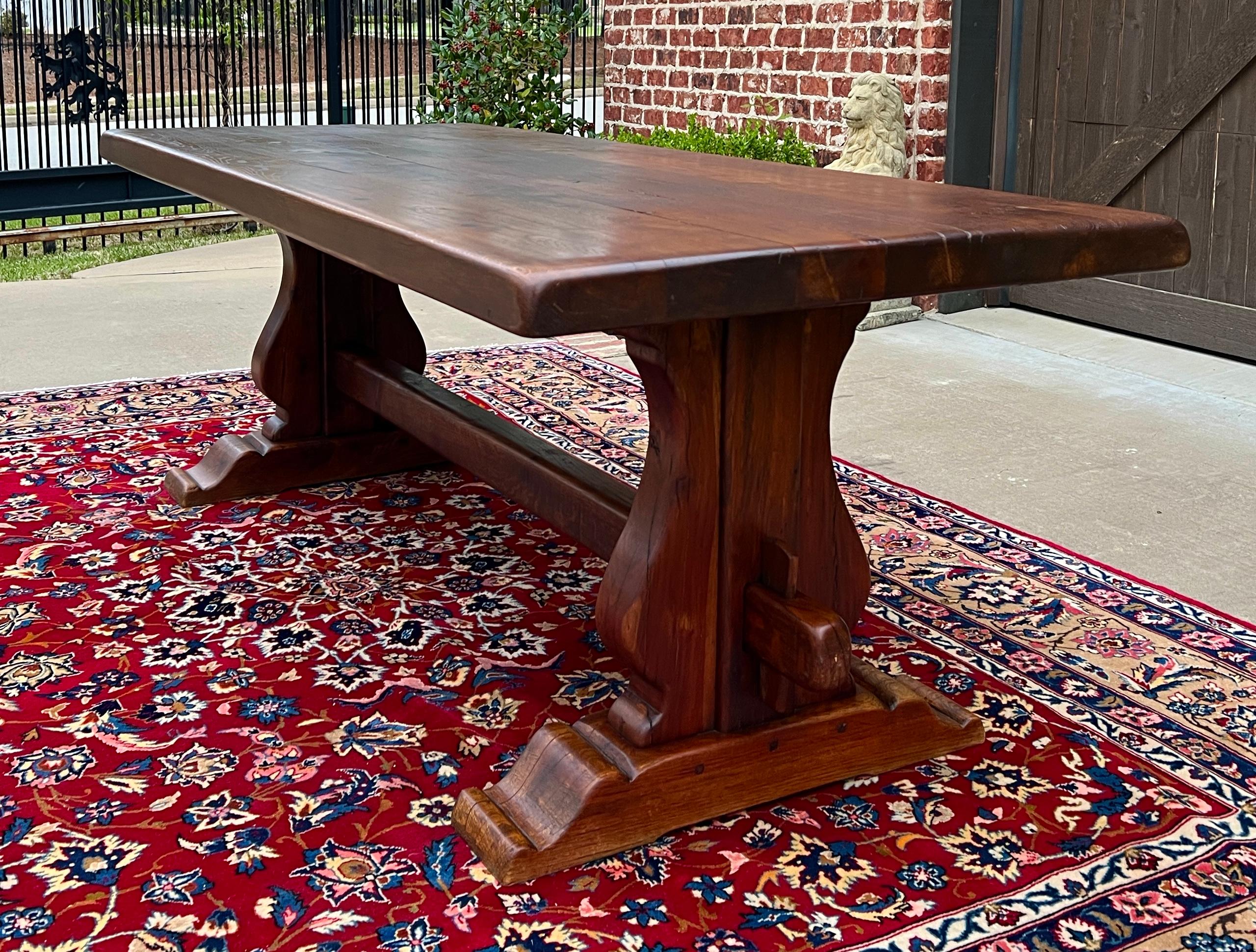 Antique French Country Farm Table Dining Table Farmhouse Desk Oak C. 1900 2
