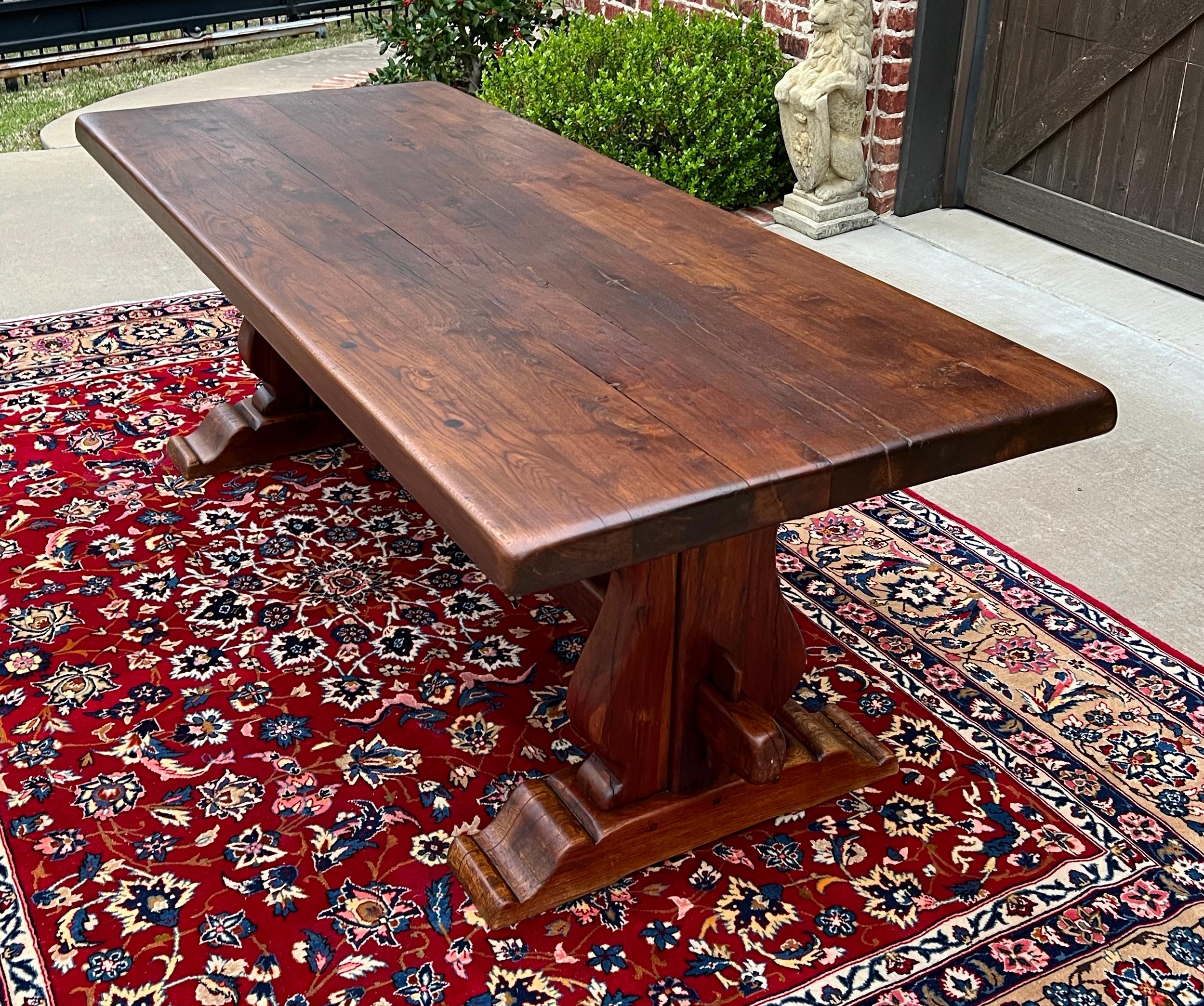 Antique French Country Farm Table Dining Table Farmhouse Desk Oak C. 1900 3