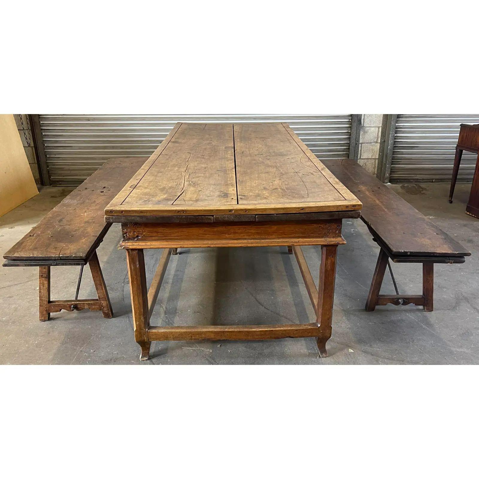 country table with bench