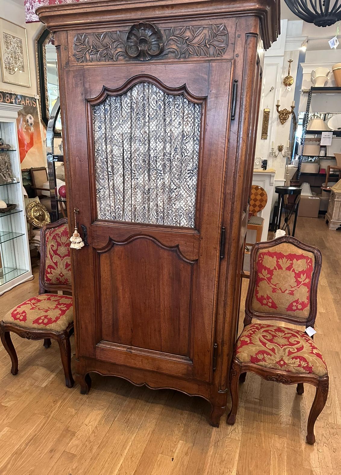 Antique French Country Fruitwood Bonnetierre Cupboard Cabinet, 18th Century In Good Condition For Sale In LOS ANGELES, CA