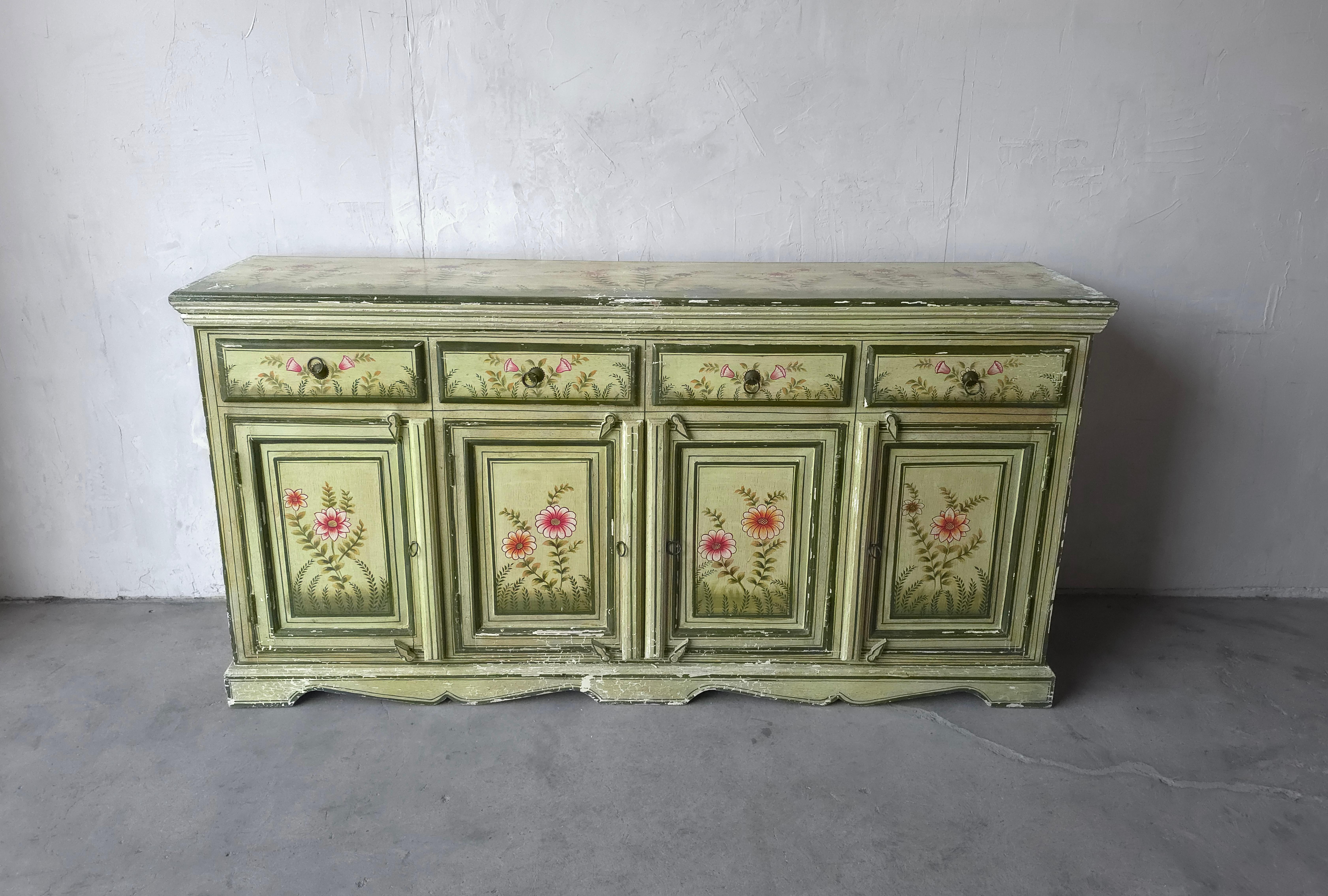 Antique French Land Hand gemalt Kabinett im Zustand „Gut“ im Angebot in Las Vegas, NV