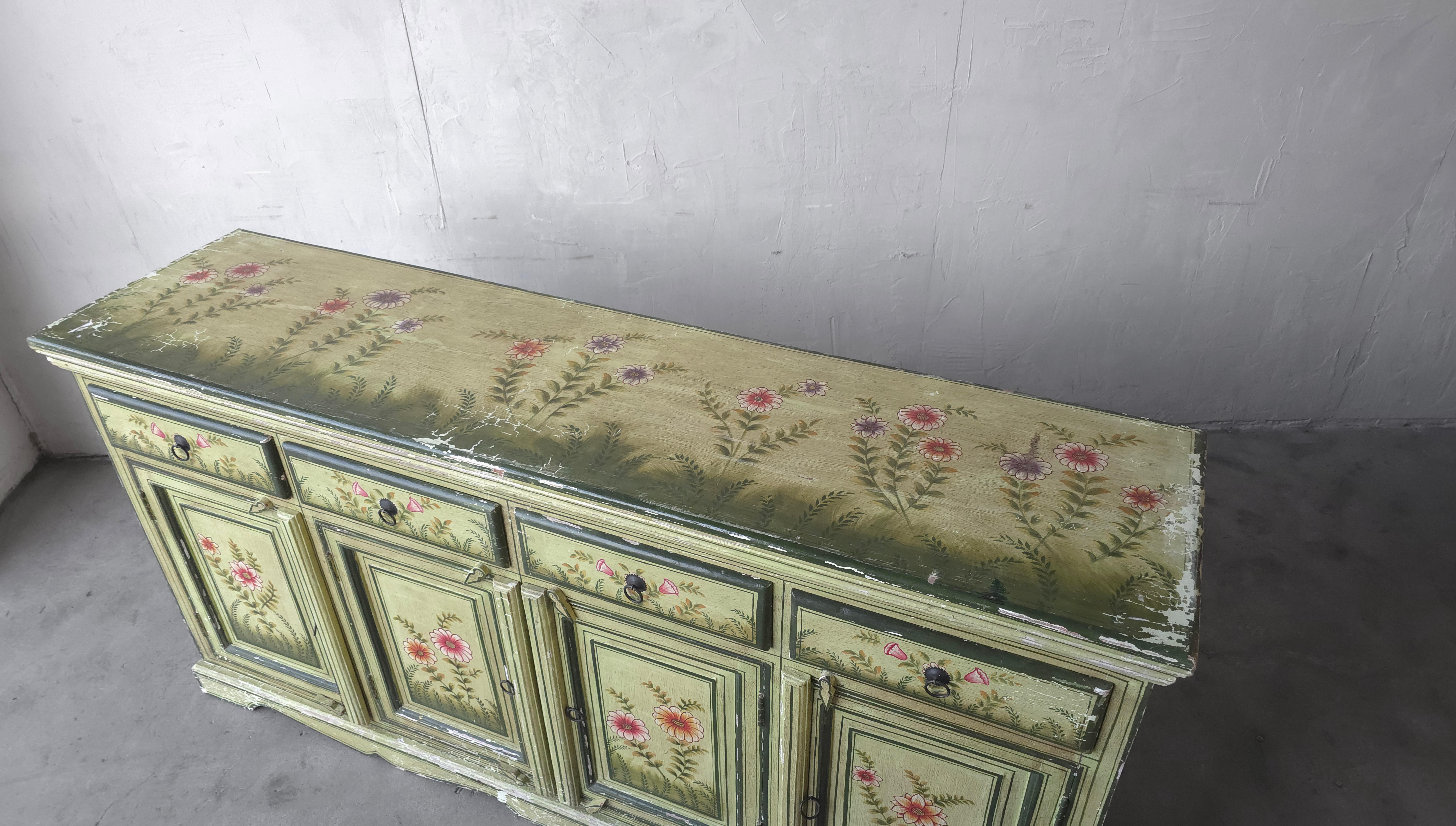 Antique French Land Hand gemalt Kabinett im Angebot 1