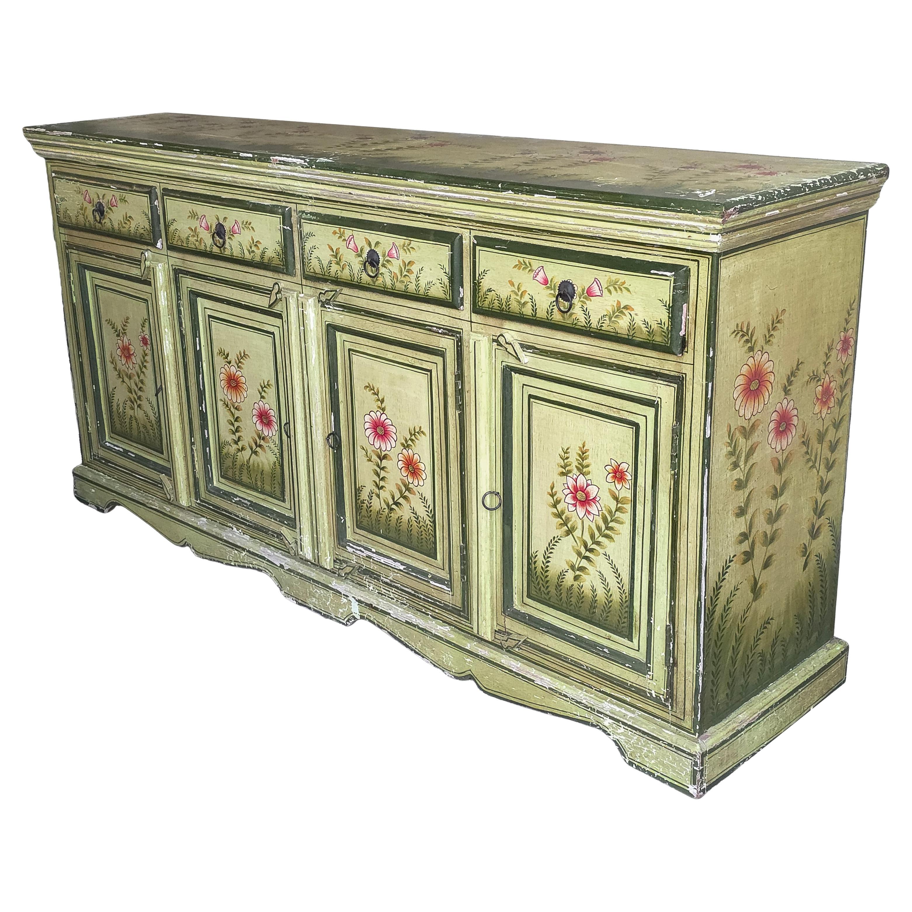 Antique French Land Hand gemalt Kabinett im Angebot
