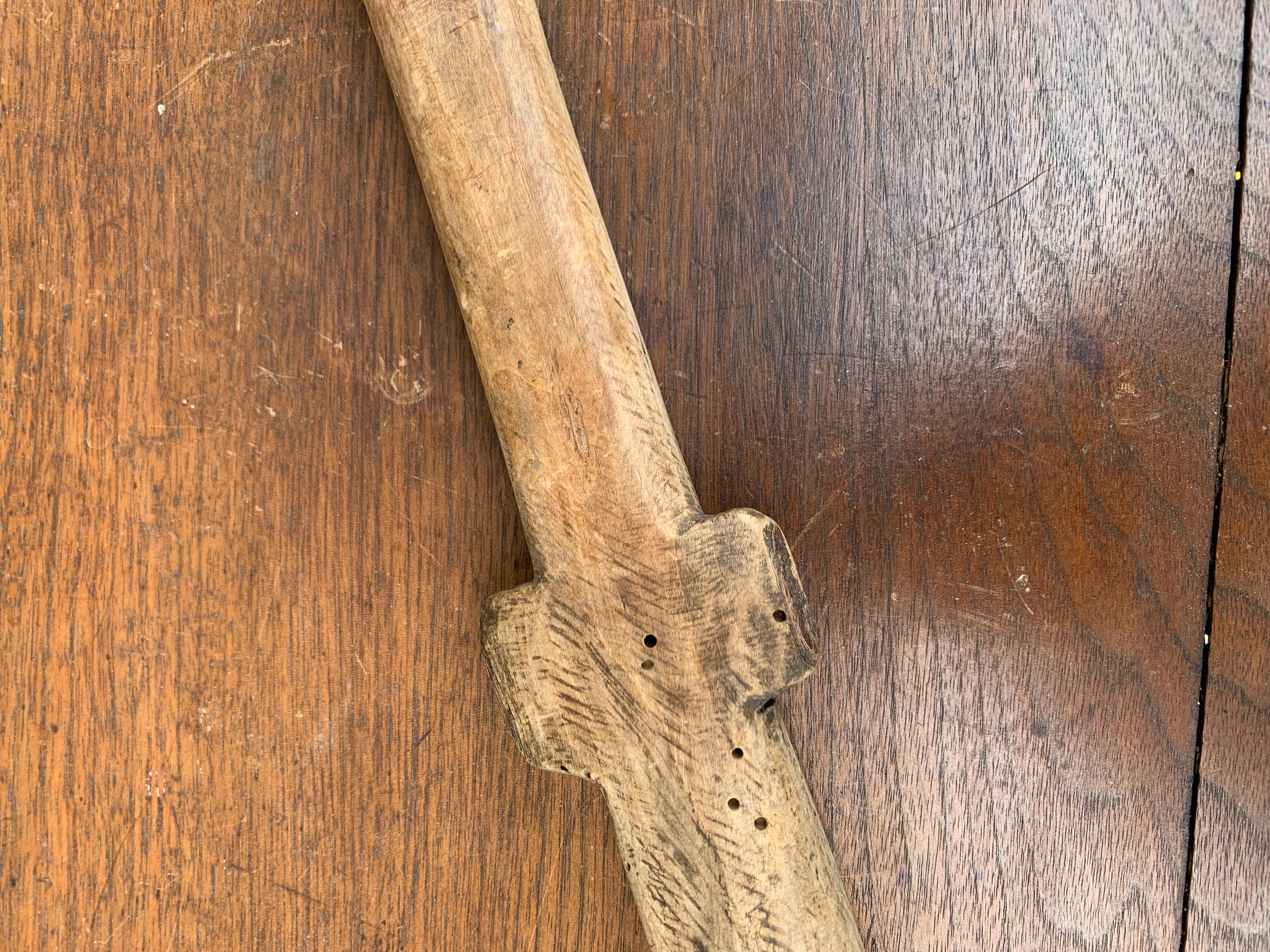 Antique French Country Large Hand-Carved Wooden Spoon, 19th Century For Sale 6
