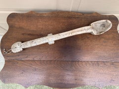 Antique French Country Large Hand-Carved Wooden Spoon, 19th Century
