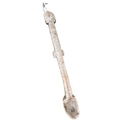 Antique French Country Grande cucchiaio di legno intagliato a mano, XIX secolo