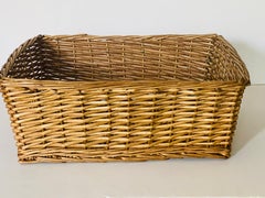 Antique French Country Large Wicker Basket