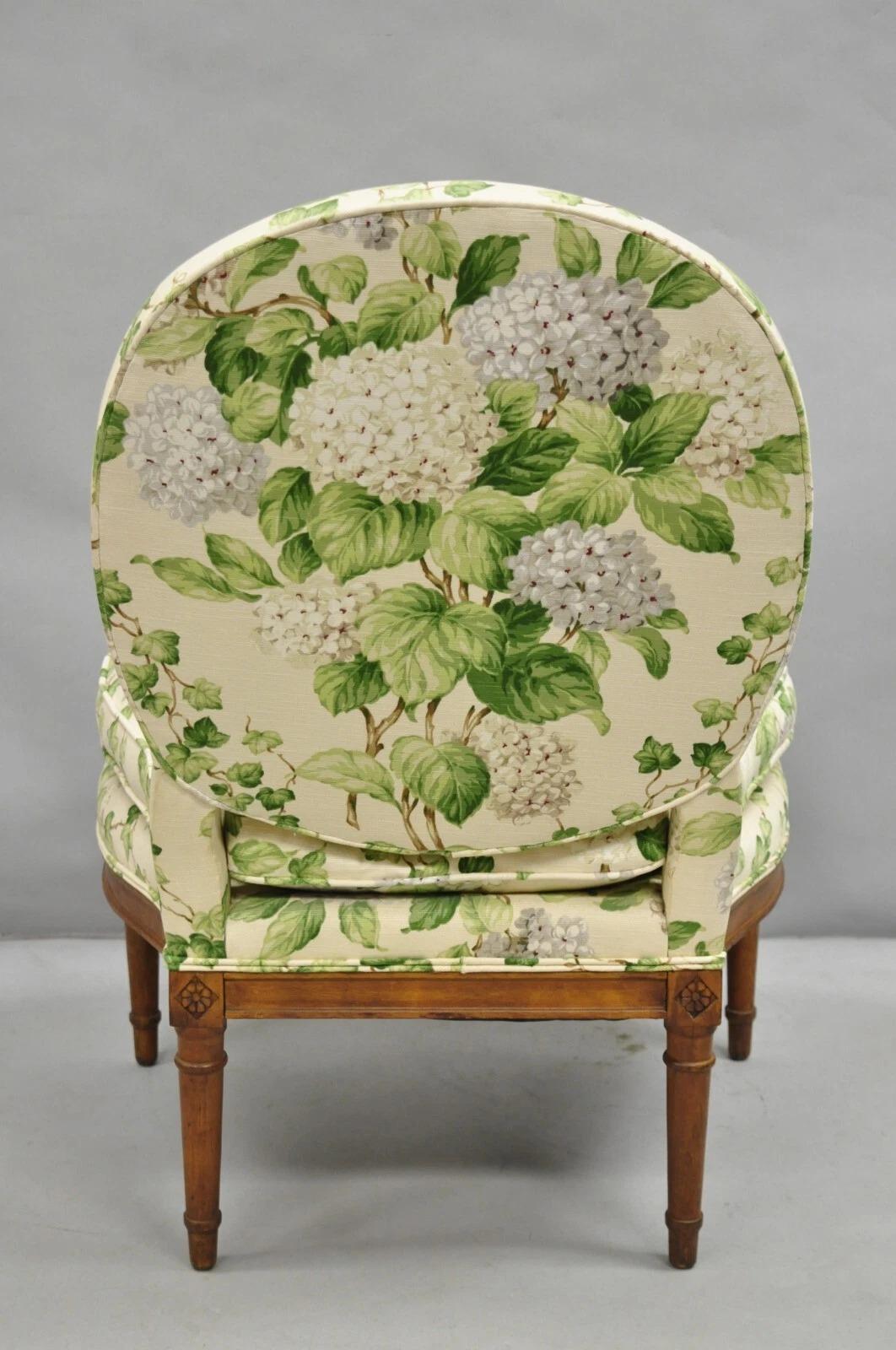 Antique French Country Louis XVI Style Walnut Boudoir Slipper Lounge Chair For Sale 2