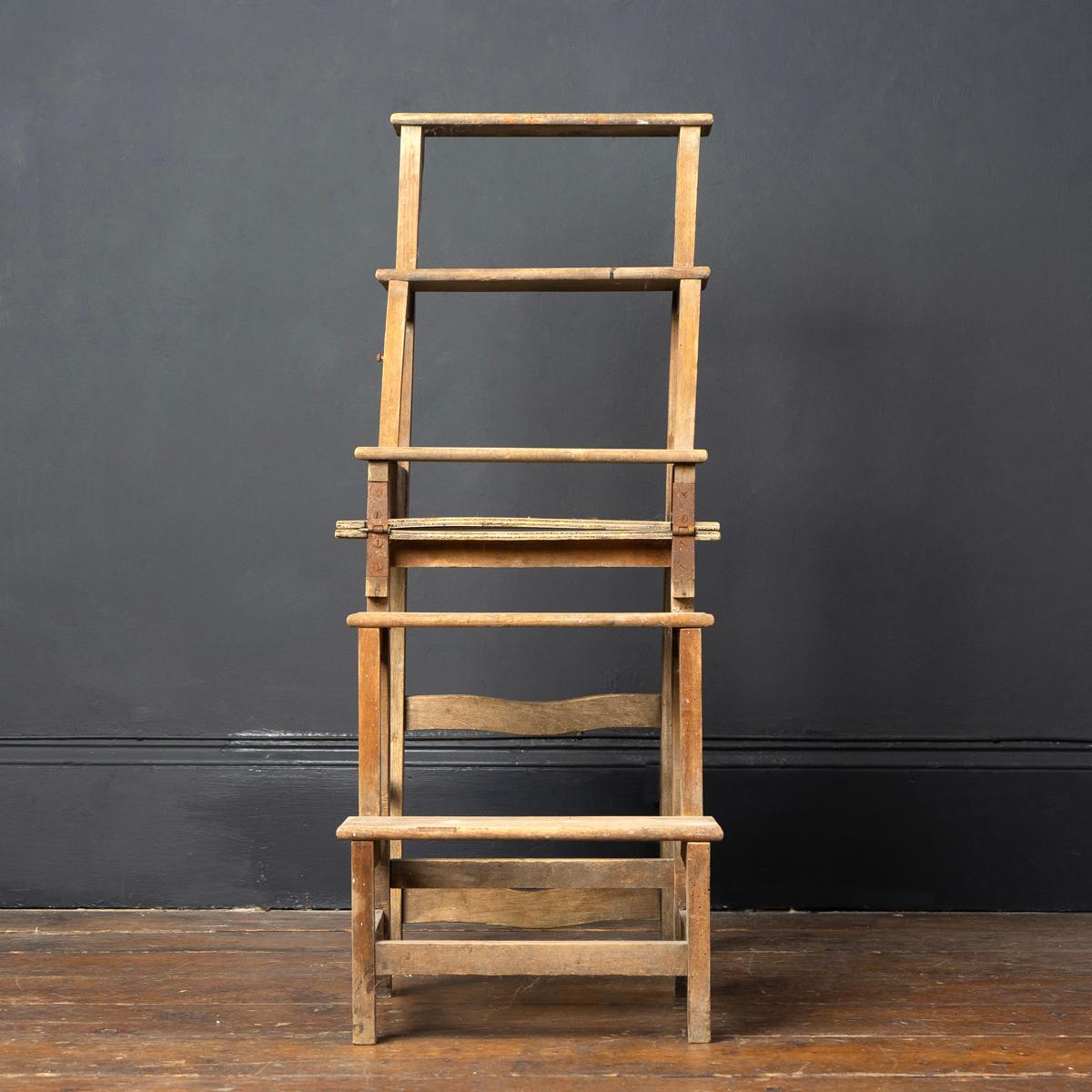 Antique French Country Made Metamorphic Chair / Library Steps 10
