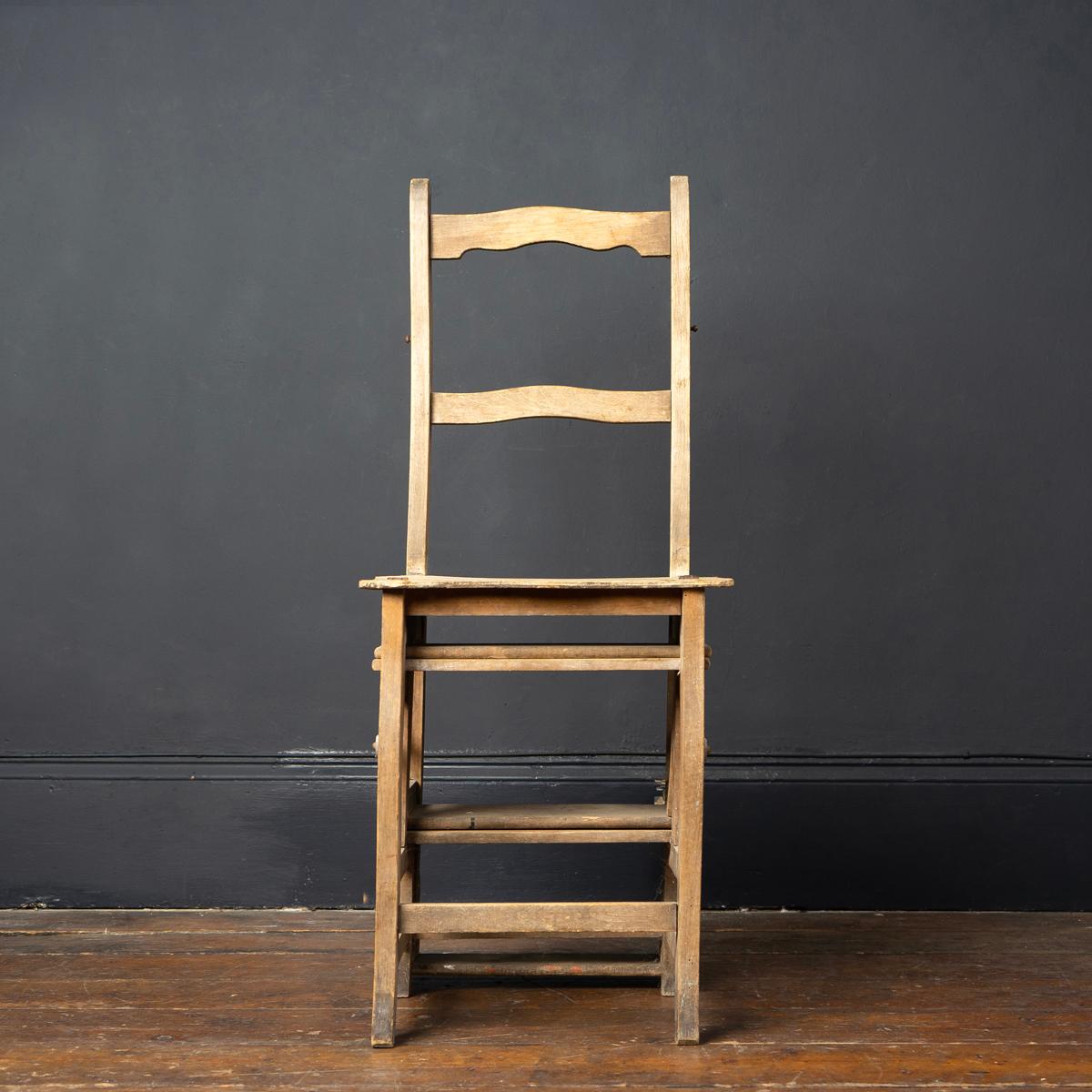 20th Century Antique French Country Made Metamorphic Chair / Library Steps